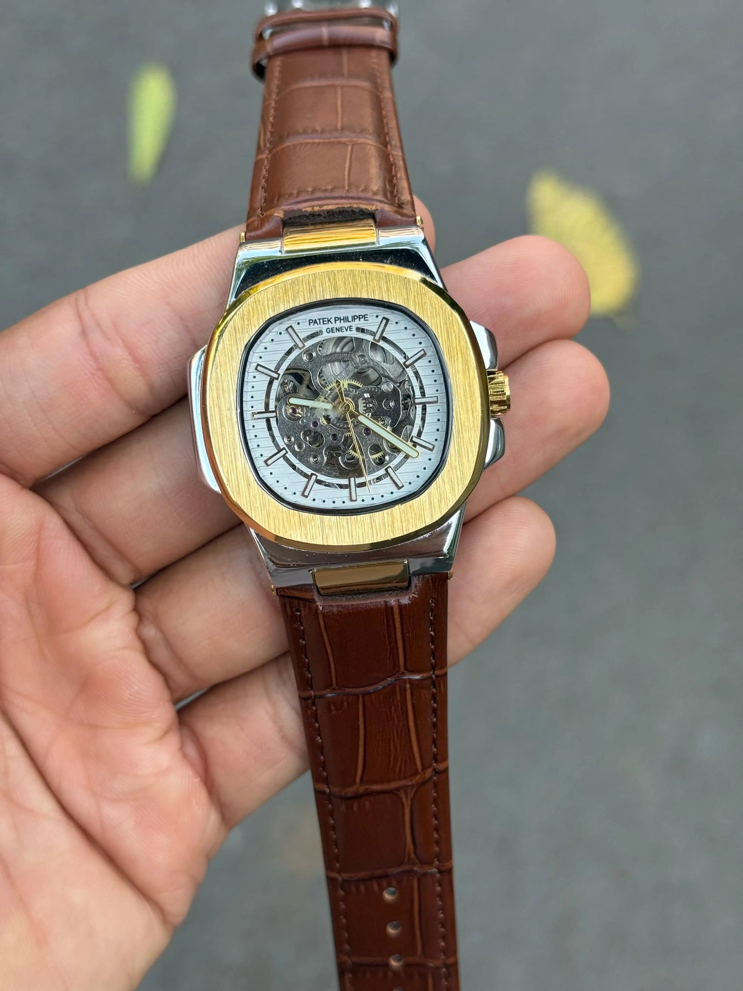 Pate k Phillipe Nautilus Leather Automatic