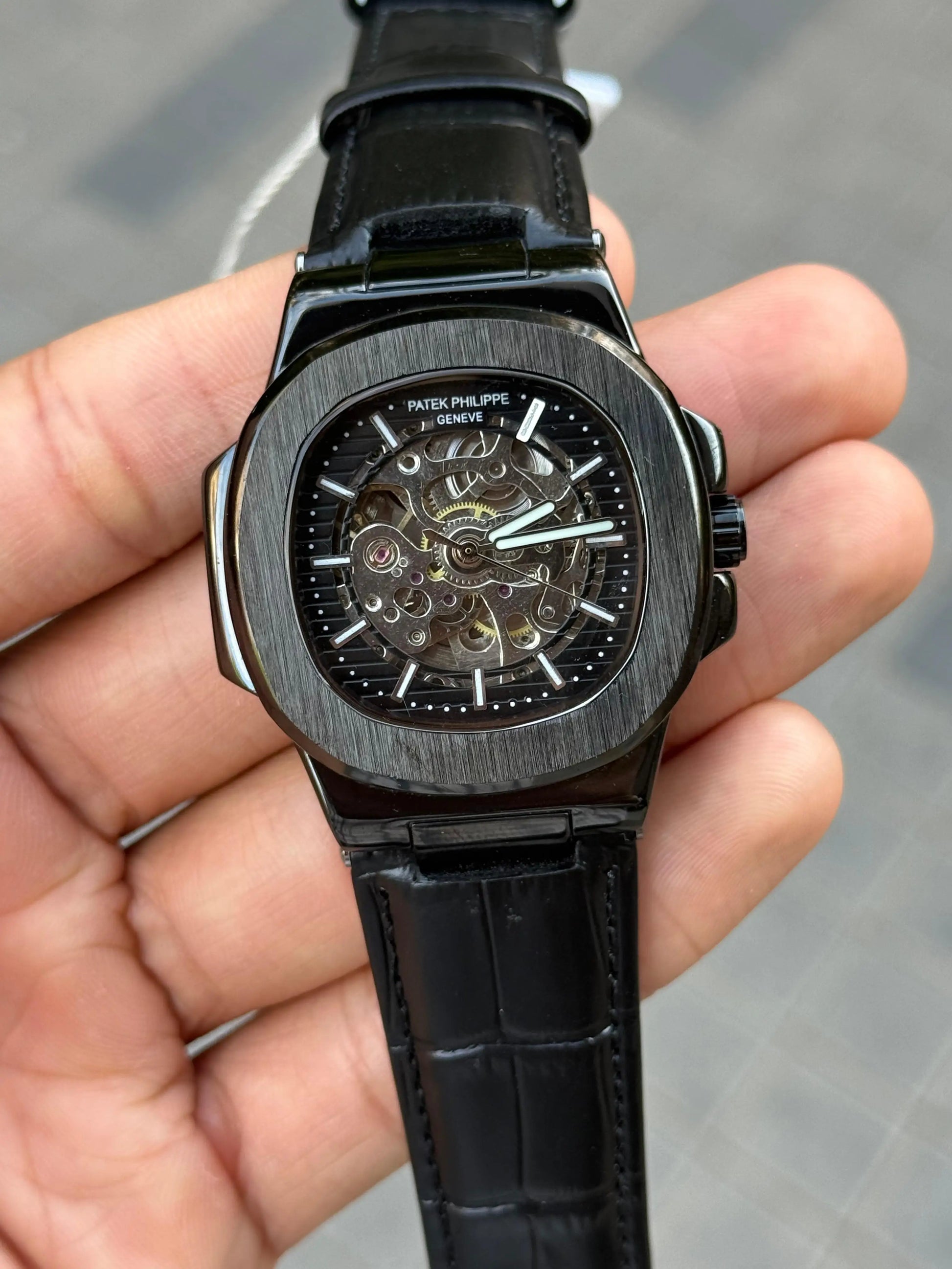 Pate k Phillipe Nautilus Leather Automatic