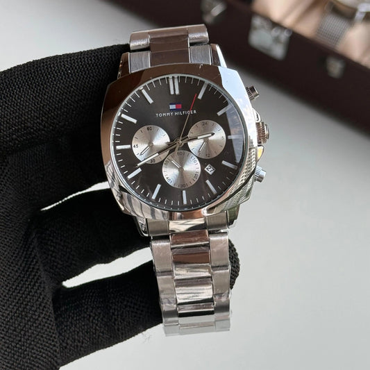 Tommy Hilfige_r Chronograph Silver Black Dial