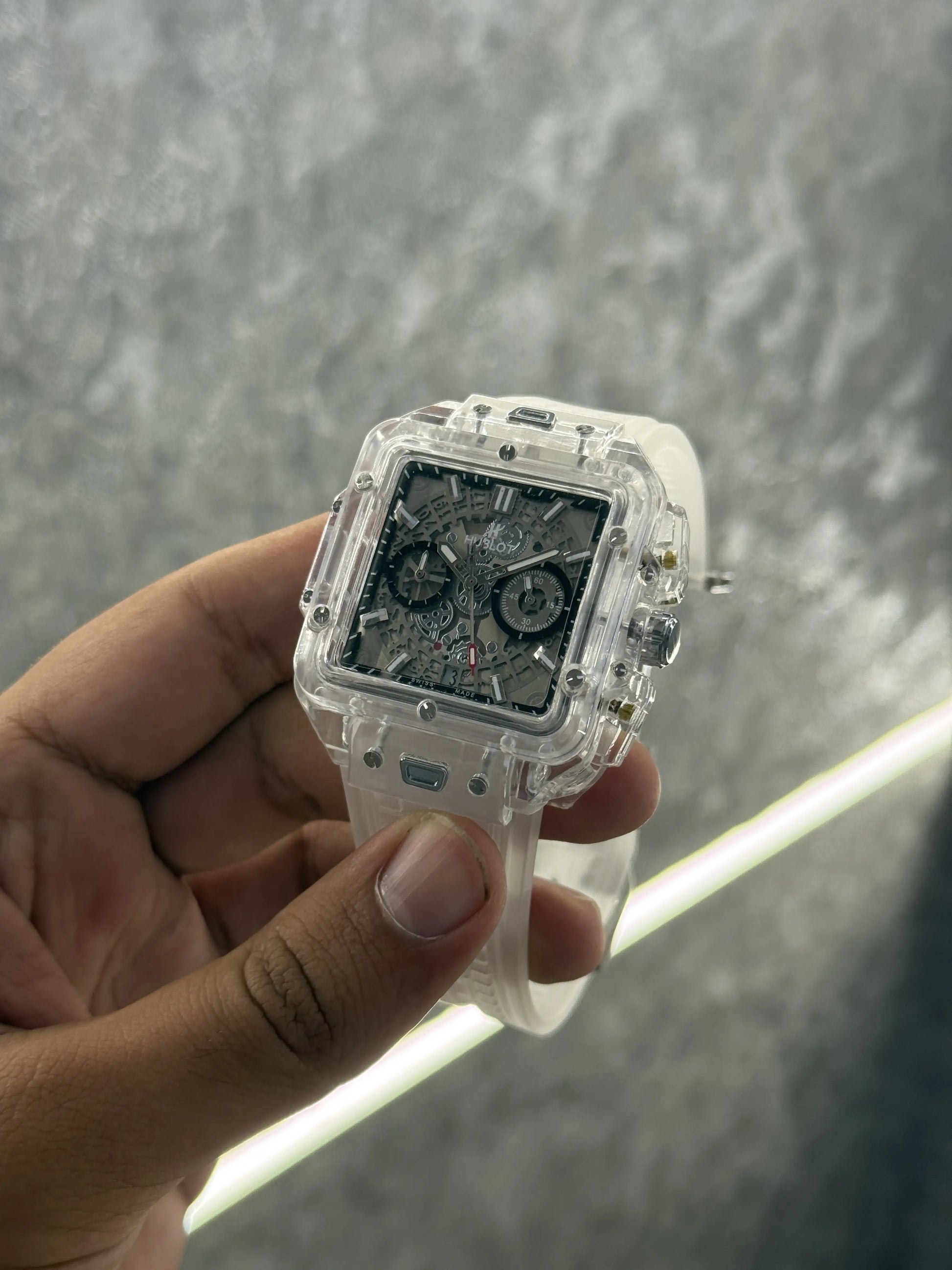 Hublot Bigbang Unico Square Transparent All Working 004
