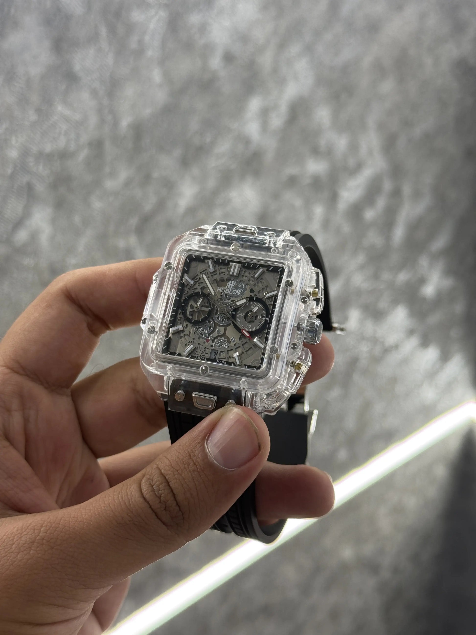 Hublot Bigbang Unico Square Transparent All Working 003