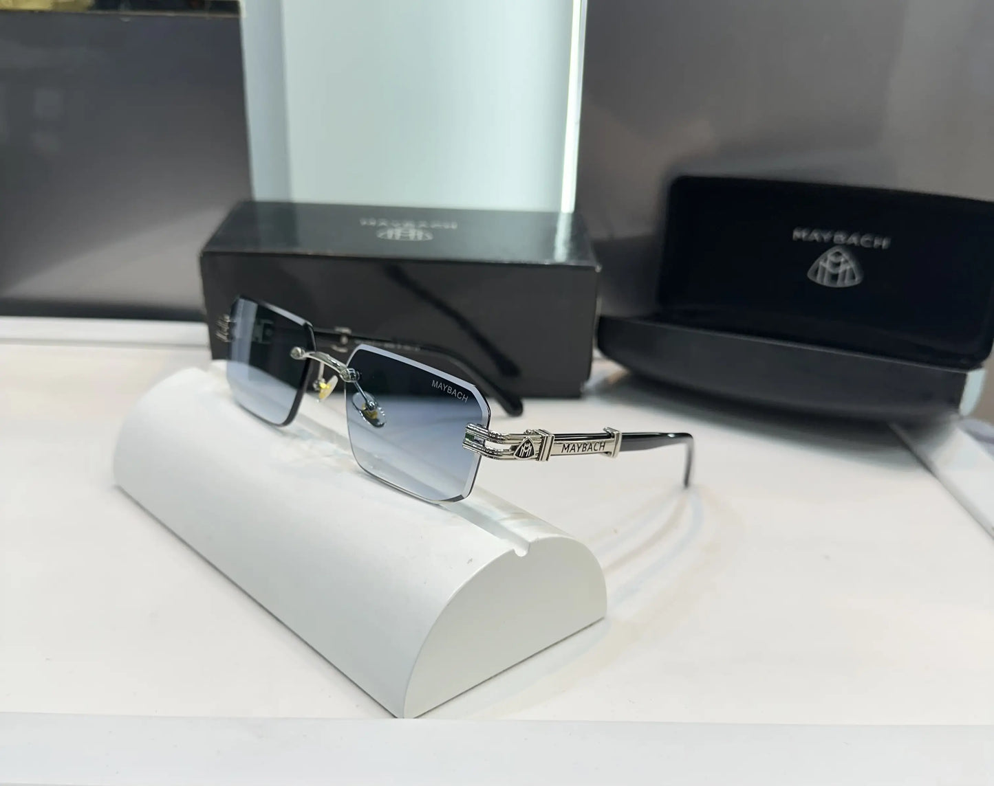 Maybach Silver Blue Aujla Premium Shades 011