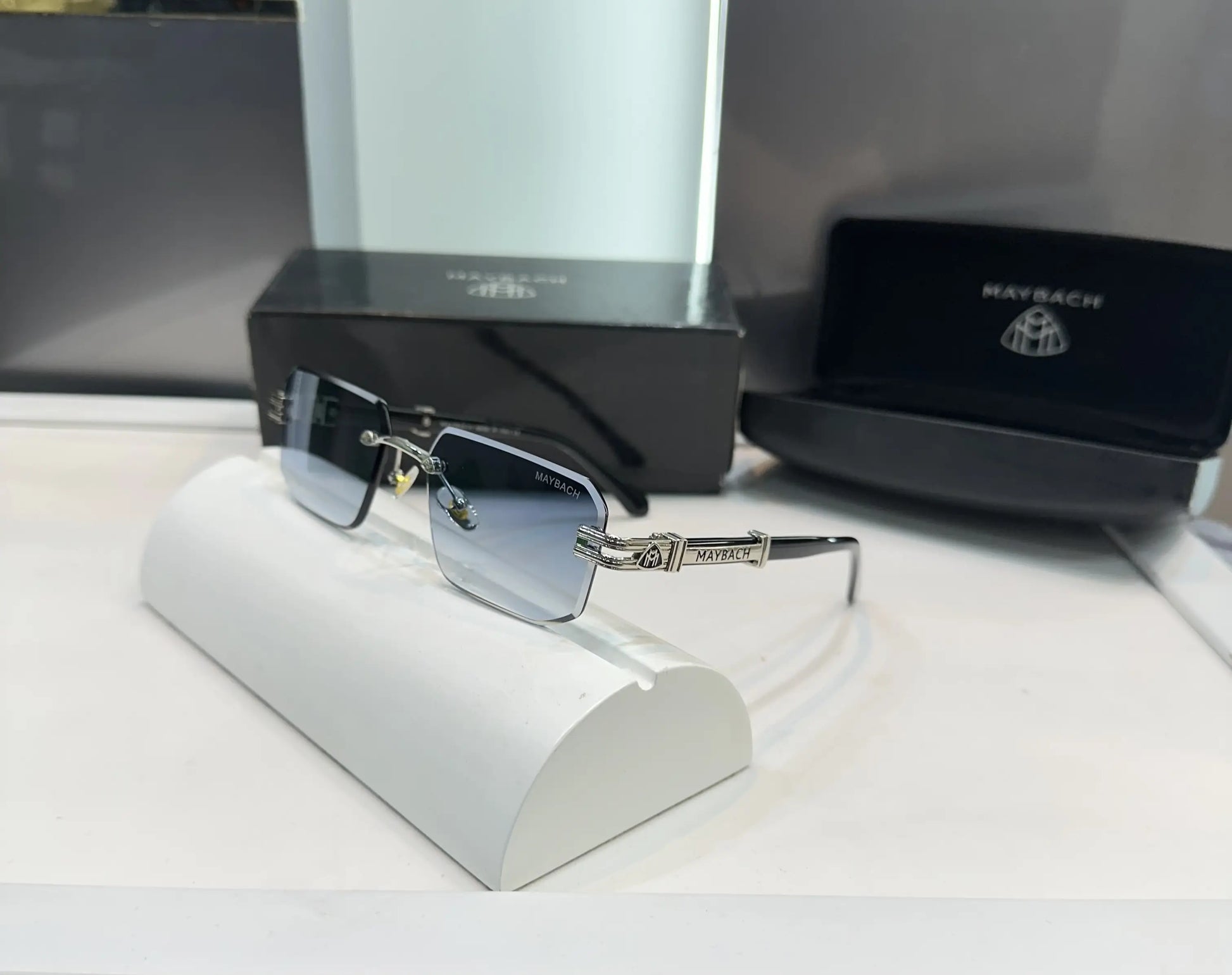Maybach Silver Blue Aujla Premium Shades 011