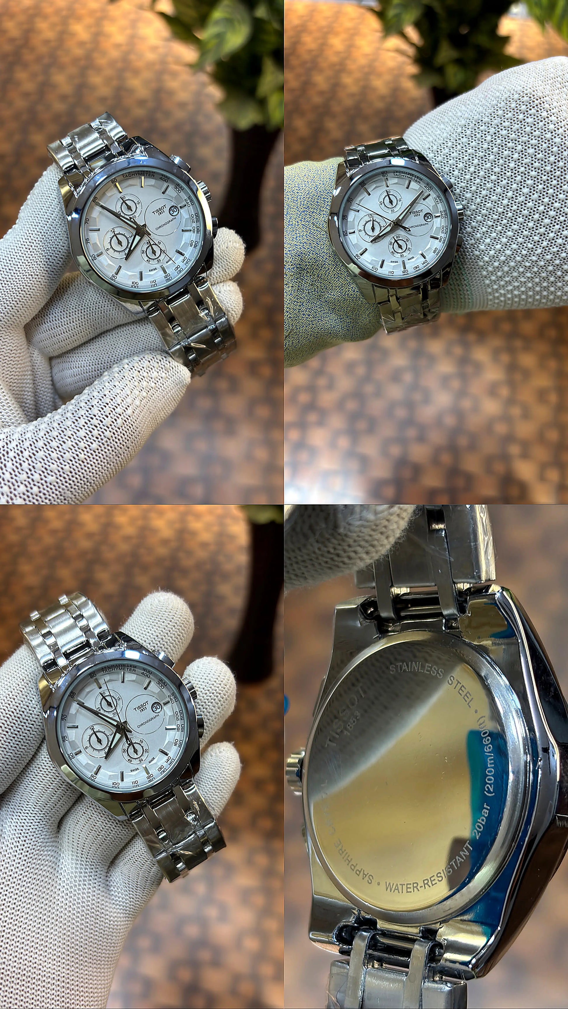 Tisso t 1853 Chronograph silver white