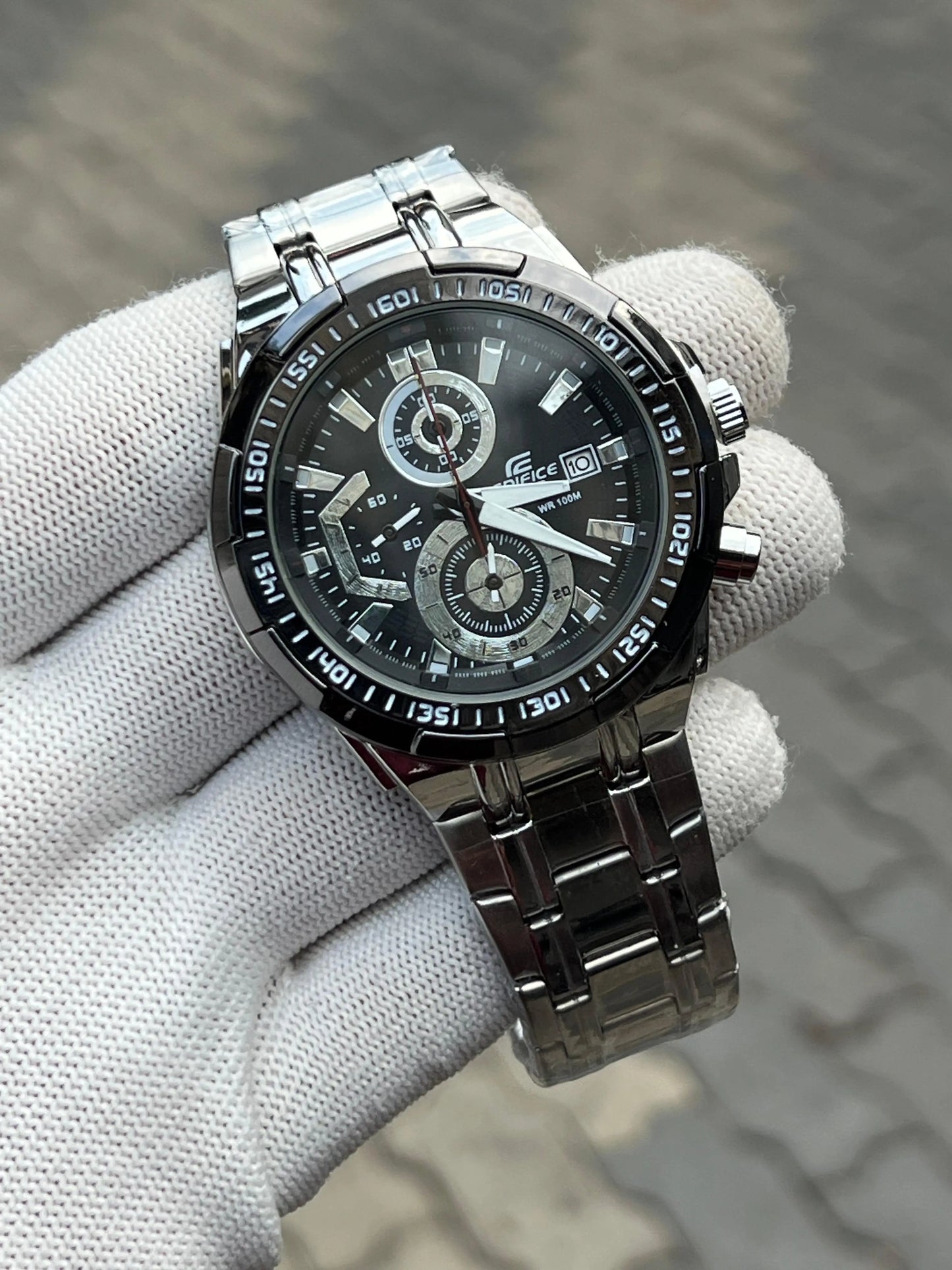 Casio Edifice Silver Black