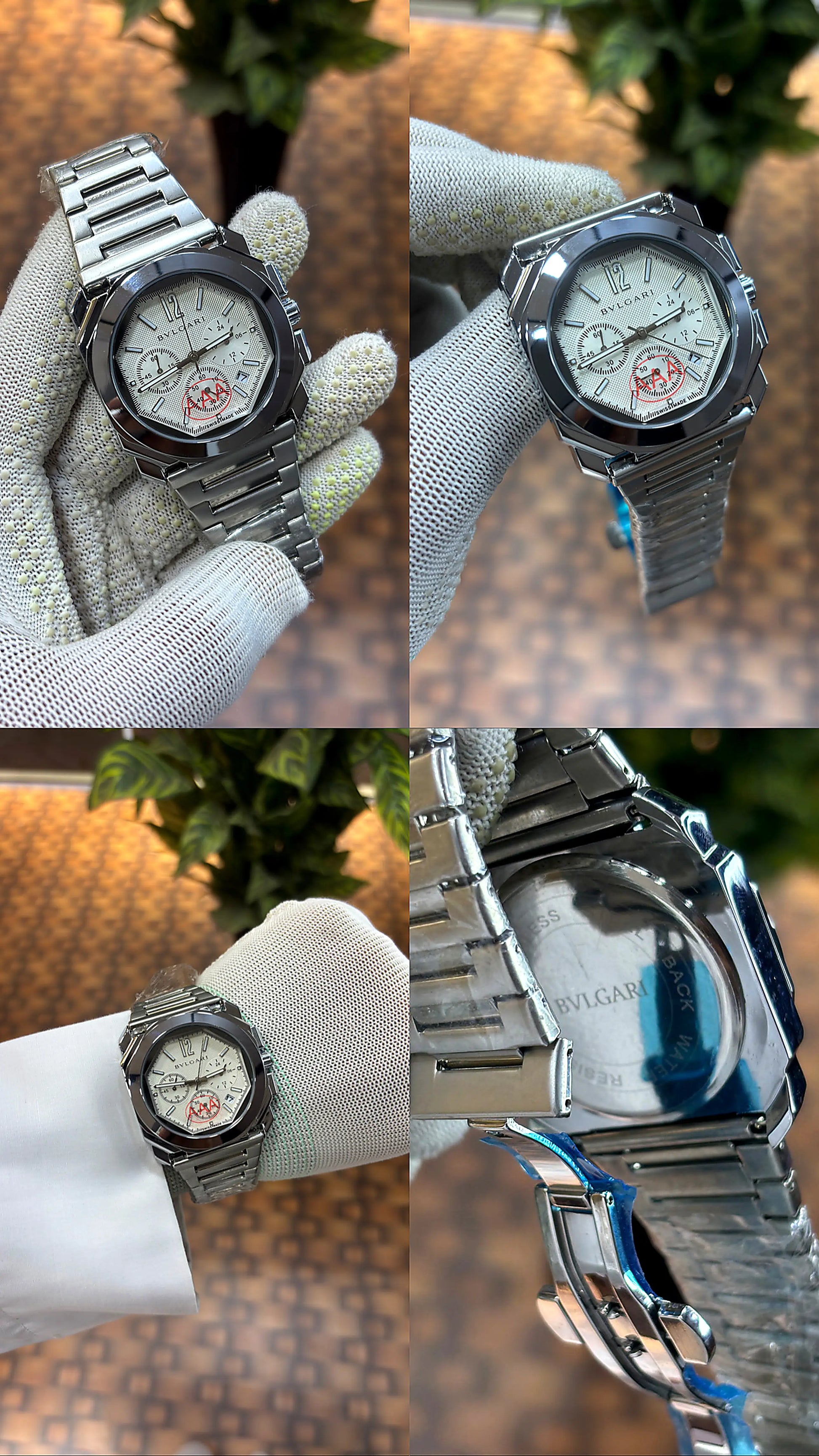 Bvlgari Octo Finissimo chronograph silver-white