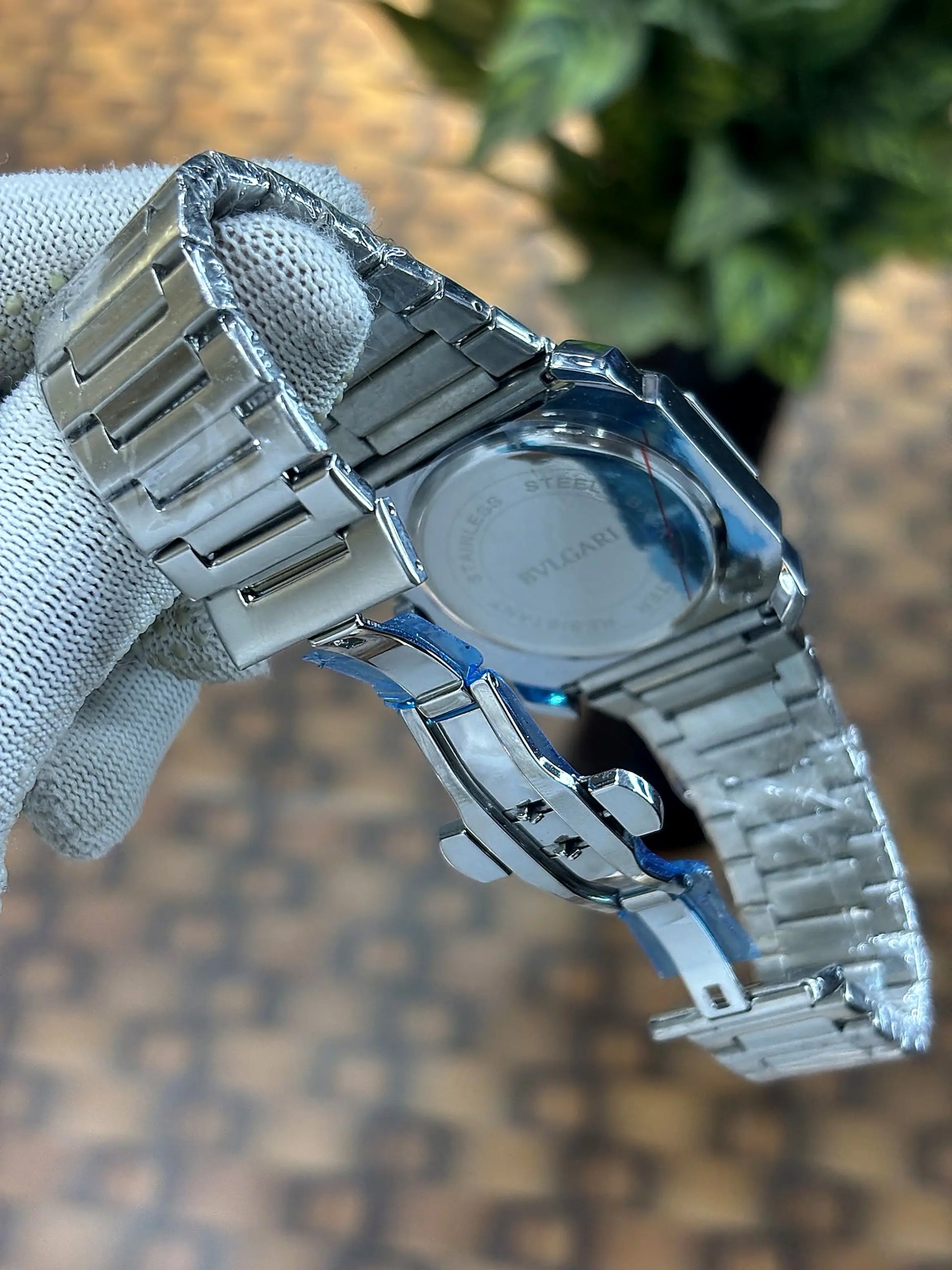 Bvlgari Octo Finissimo chronograph silver-blue