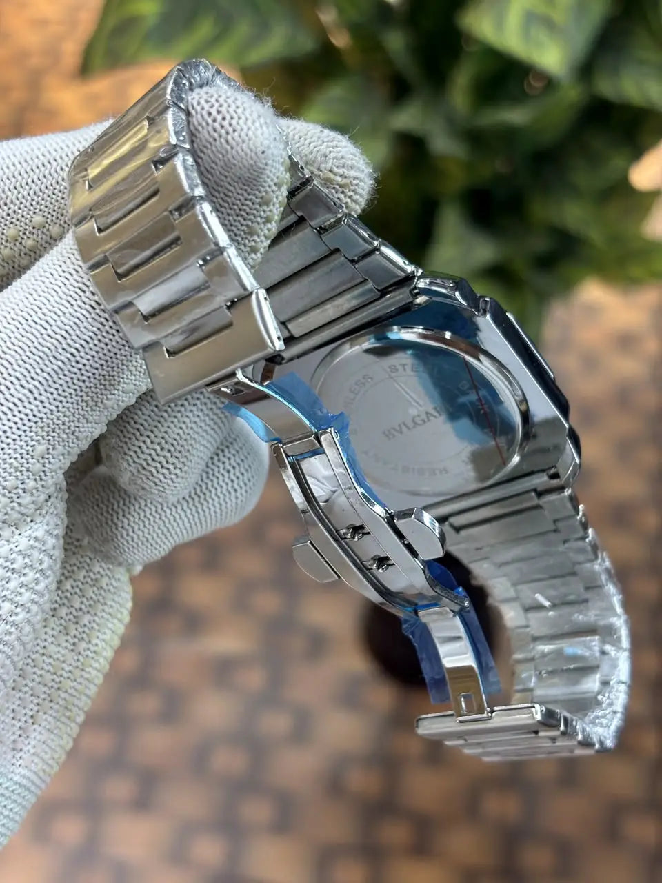Bvlgari Octo Finissimo chronograph silver-Green