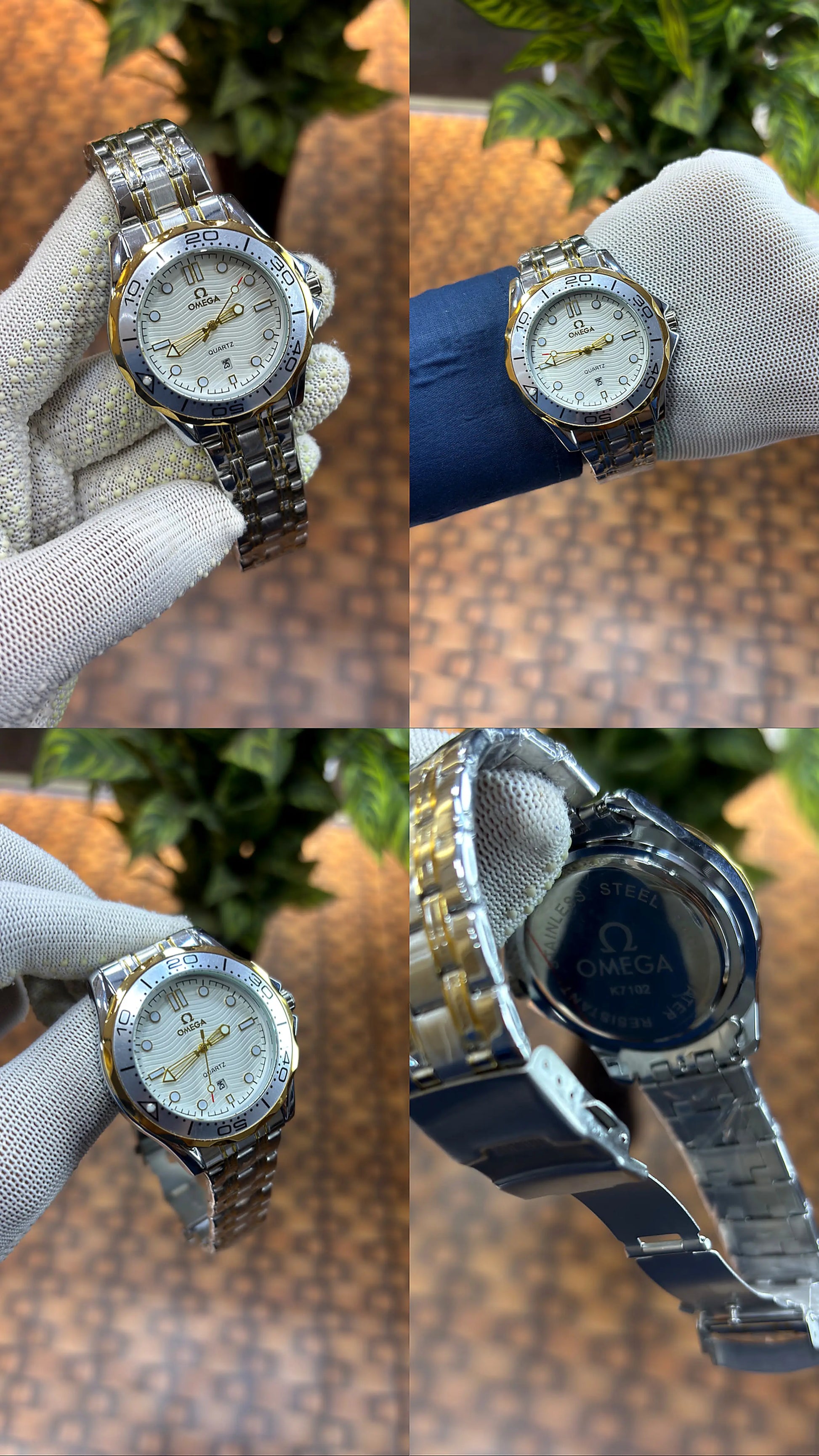 OMEGA SEAMASTER DIVER 300M 2 tone white dial