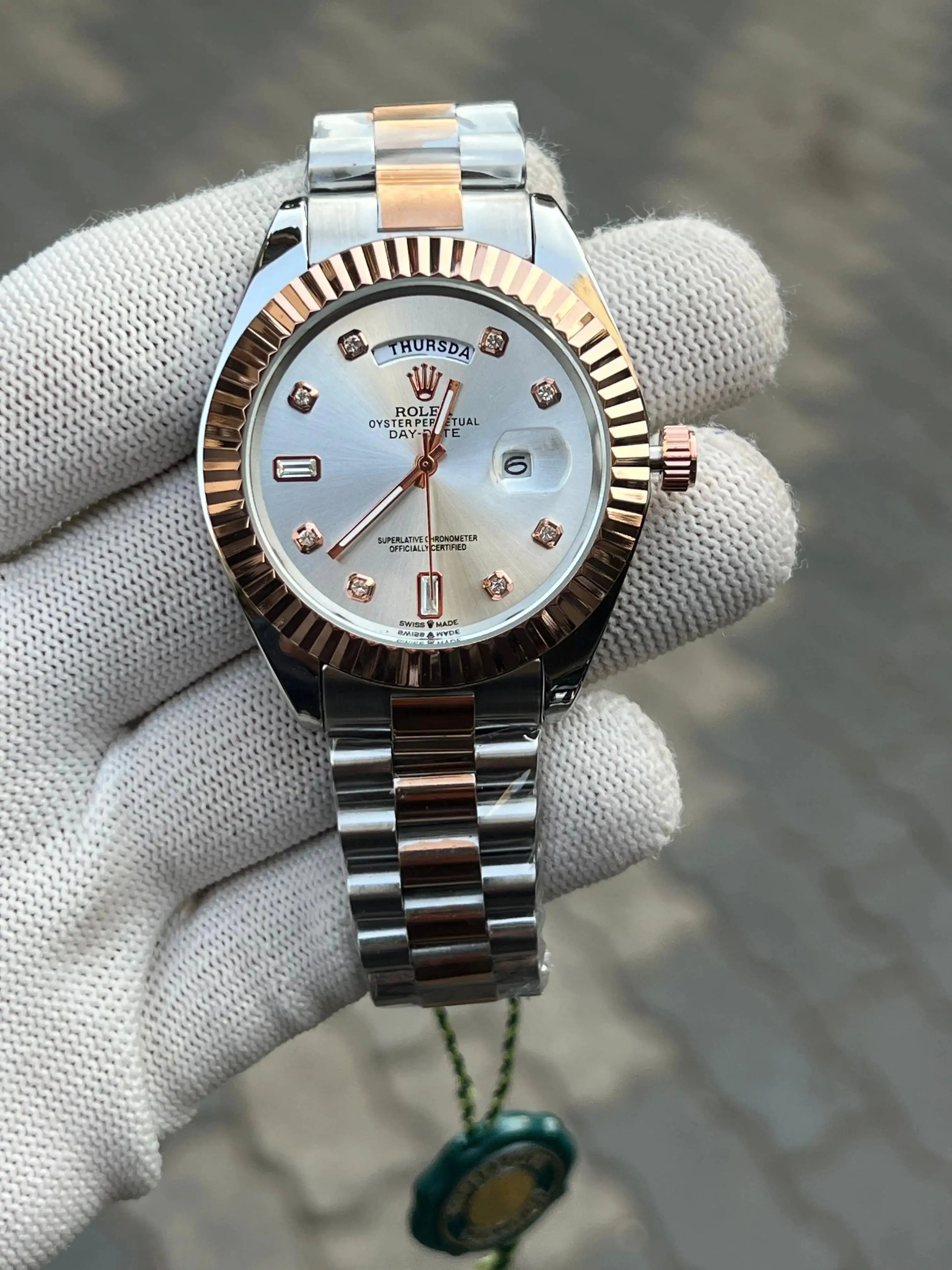Rolex Two Tone Diamond White 