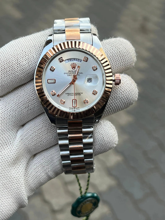 Rolex Two Tone Diamond White 