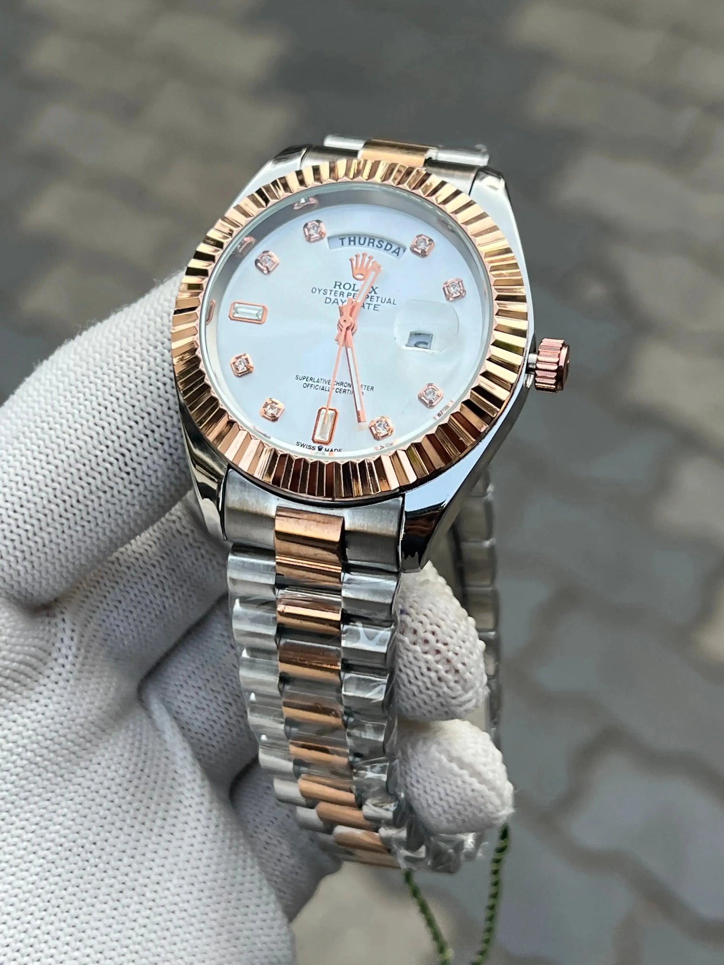 Rolex Two Tone Diamond White 