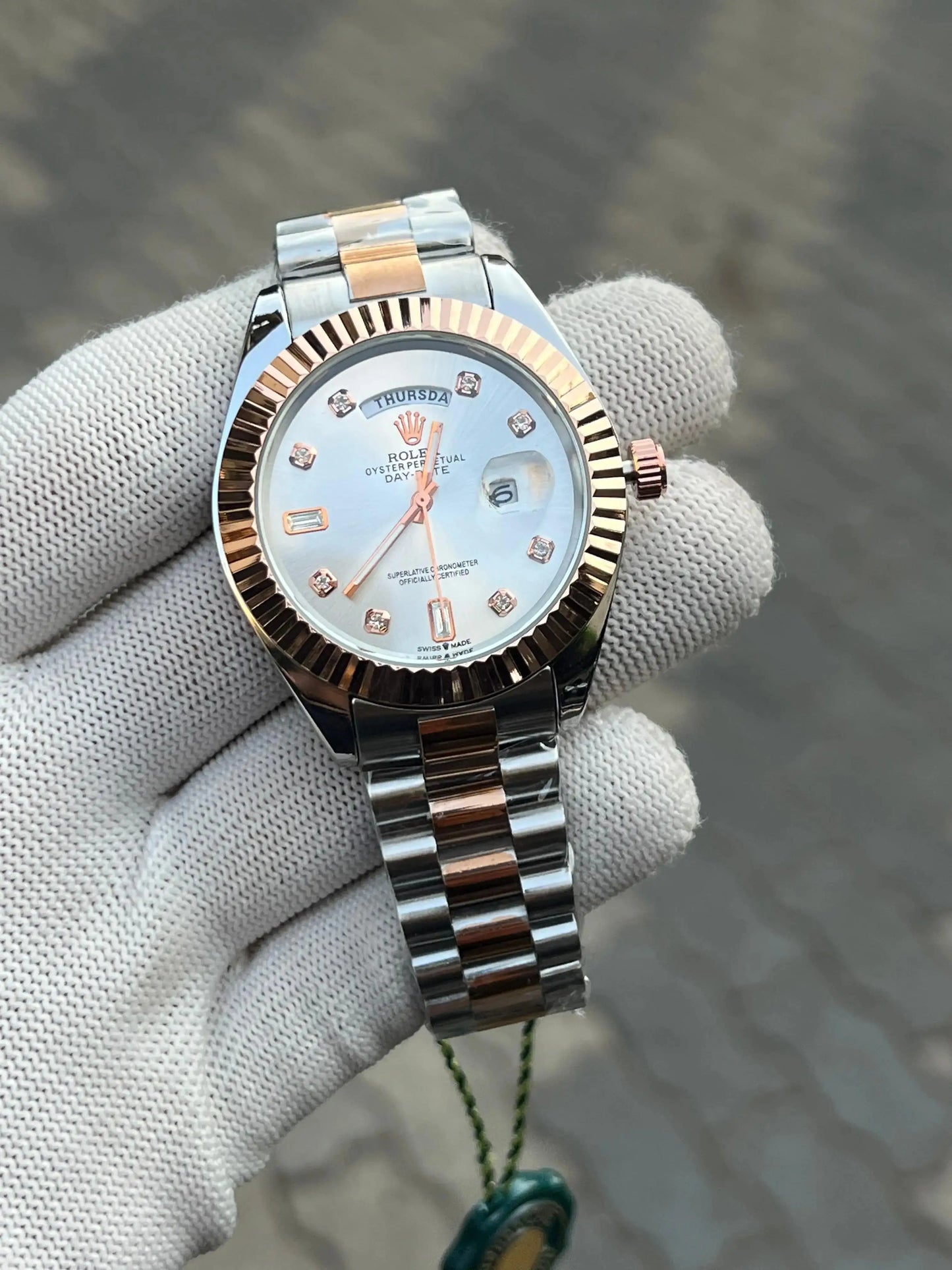 Rolex Two Tone Diamond White 