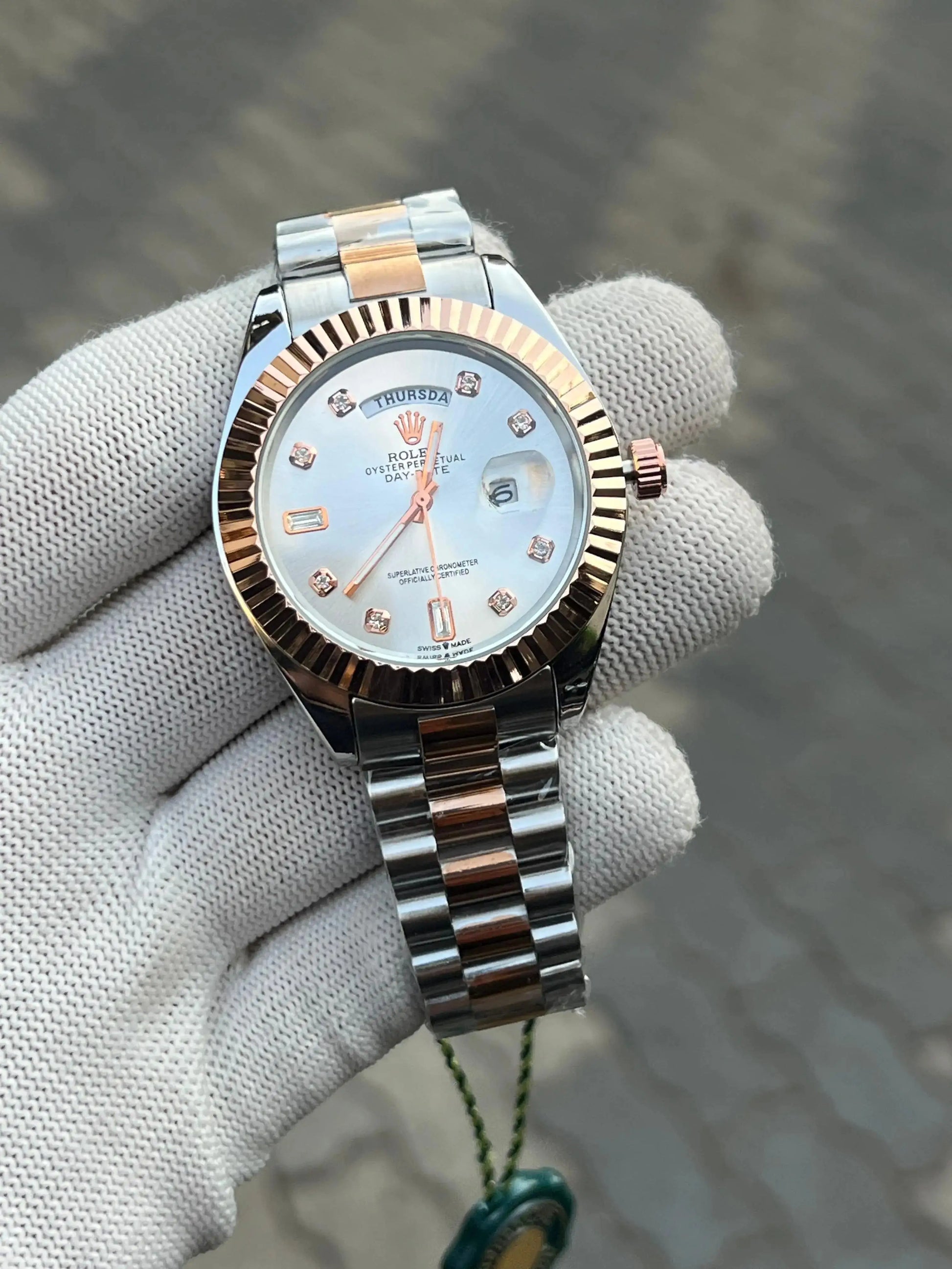 Rolex Two Tone Diamond White 