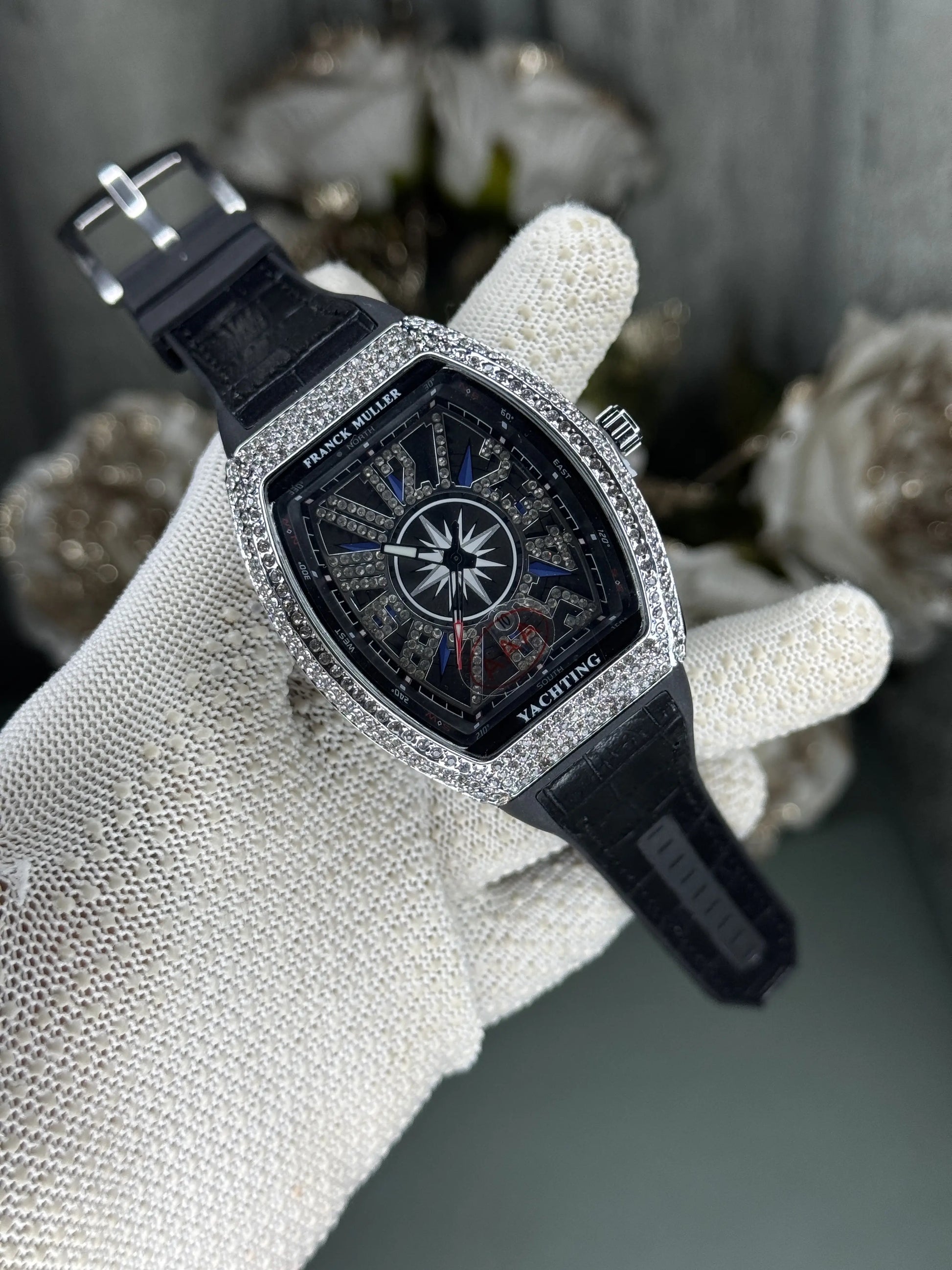 Frank Muller Yachting Silver Black Premium Watch