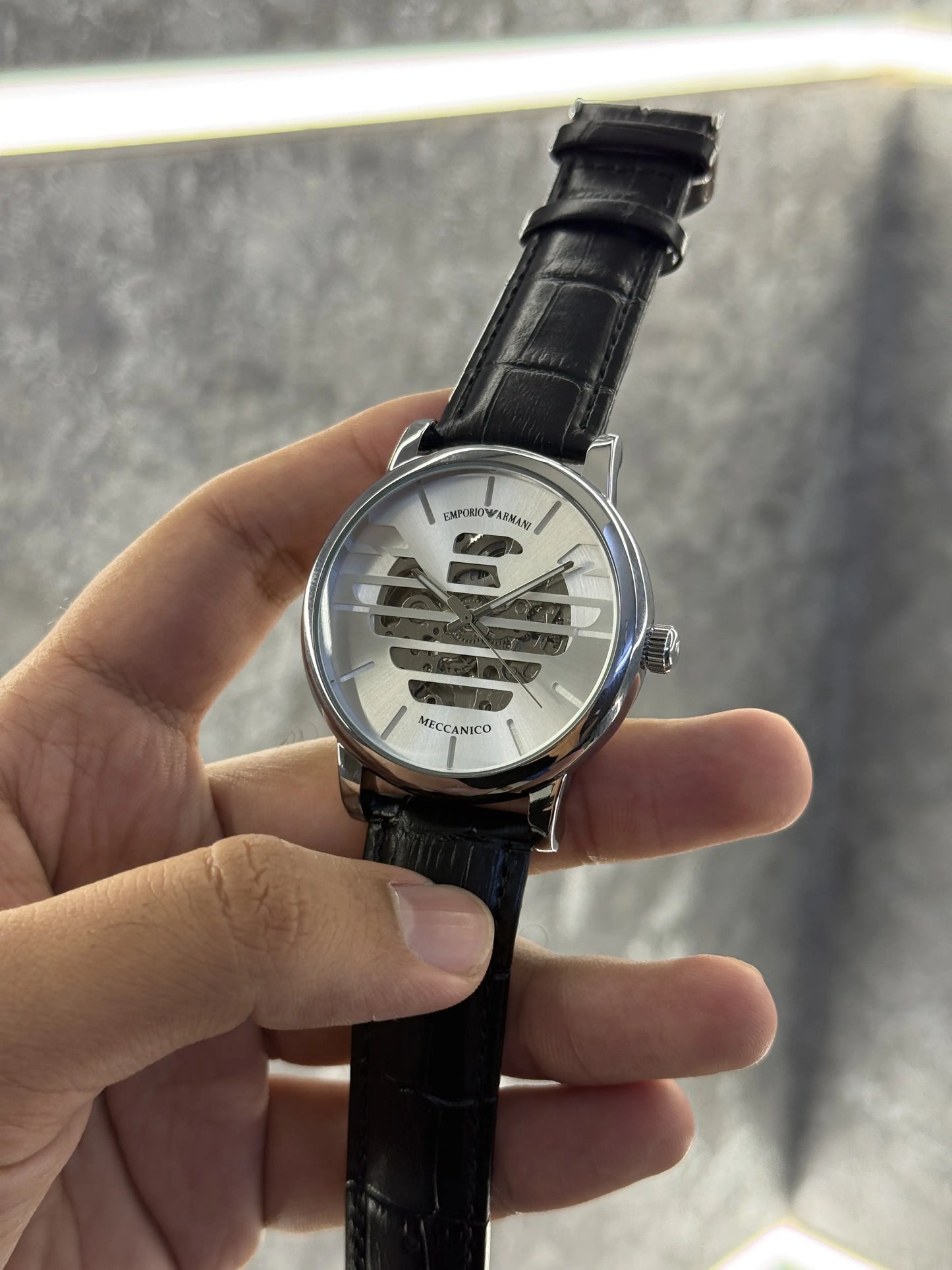 Emporio Armani Meccanico Black Silver Automatic 024