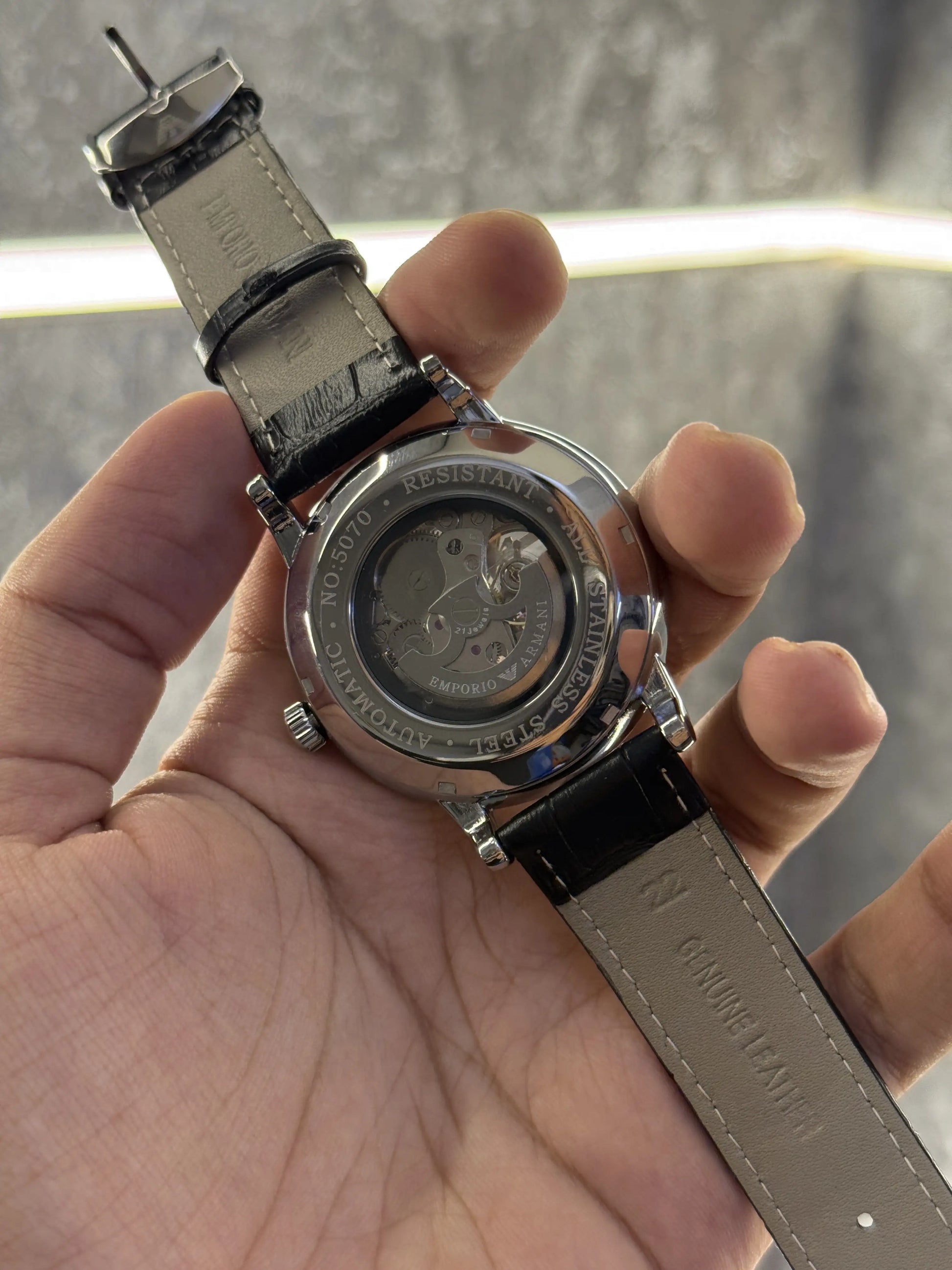 Emporio Armani Meccanico Black Silver Automatic 024