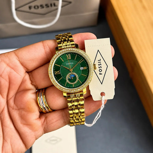 FOSSIL_LADIES_GOLD_GREEN