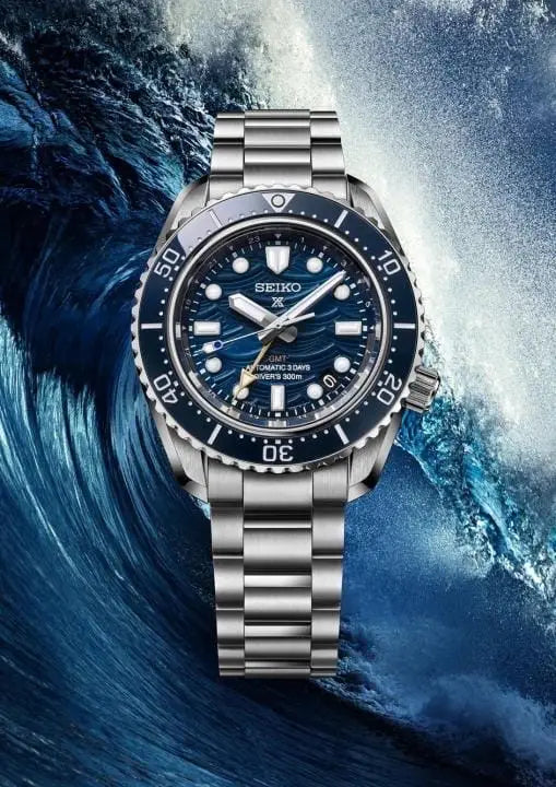 Seiko Prospex Gmt divers ocean wave Blue 067