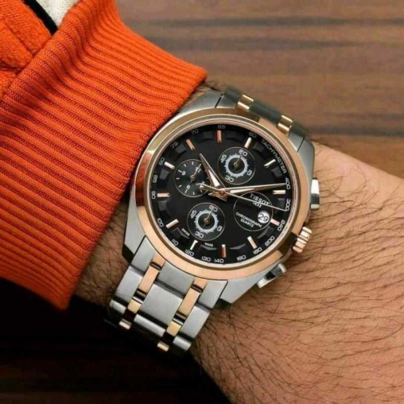 Tissot couturier tow tone black