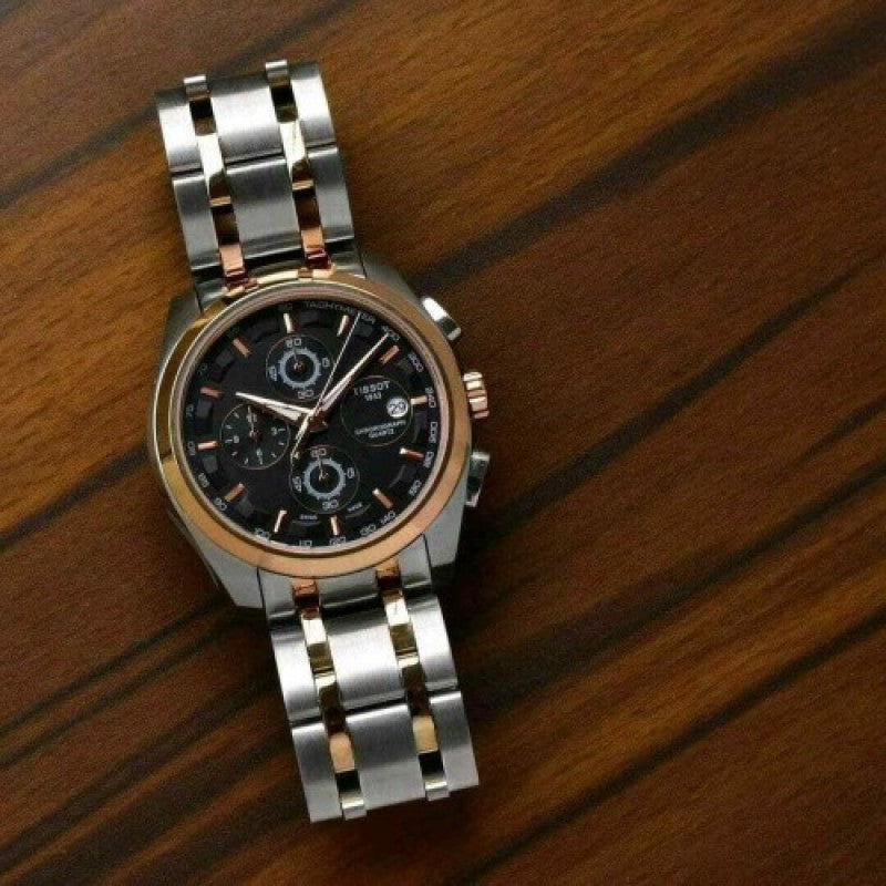 Tissot couturier tow tone black