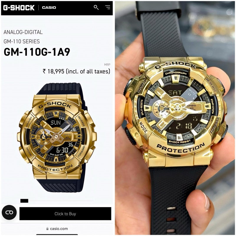 Casio G shock GM 110 Gold