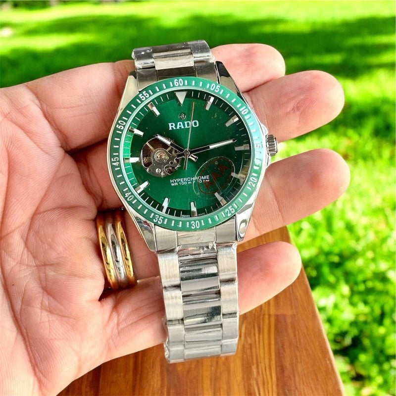 automatic silver green