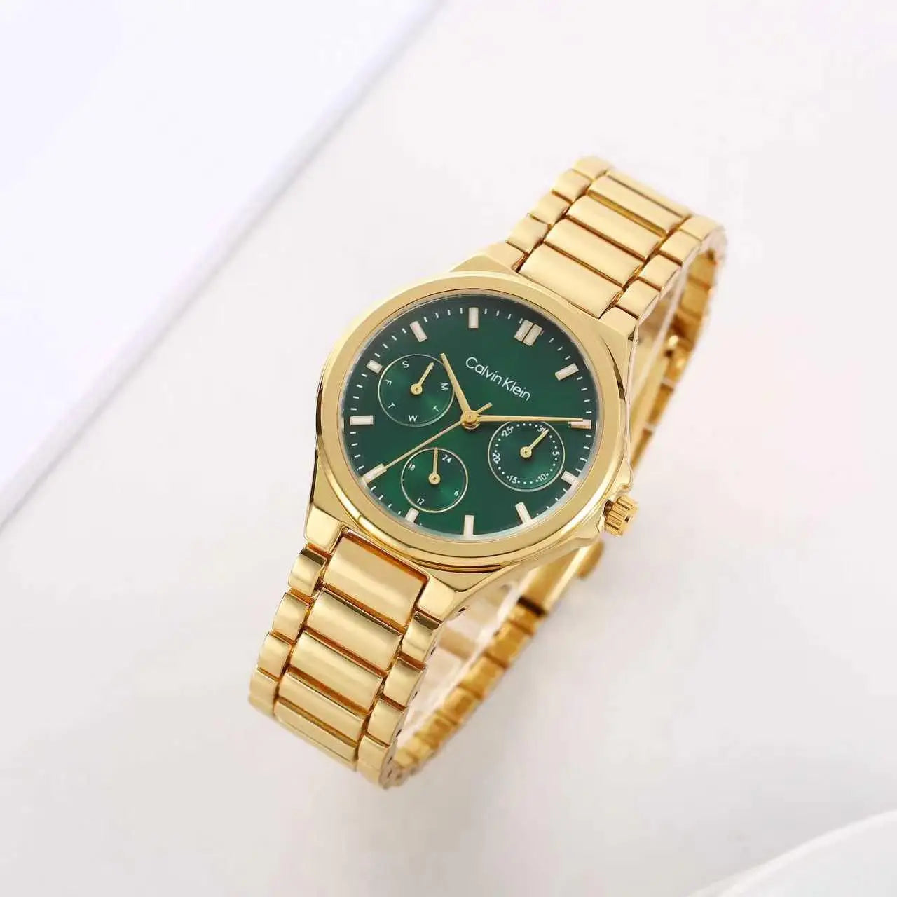 Calvin Klei_n Vibrancy Gold Green Women's 