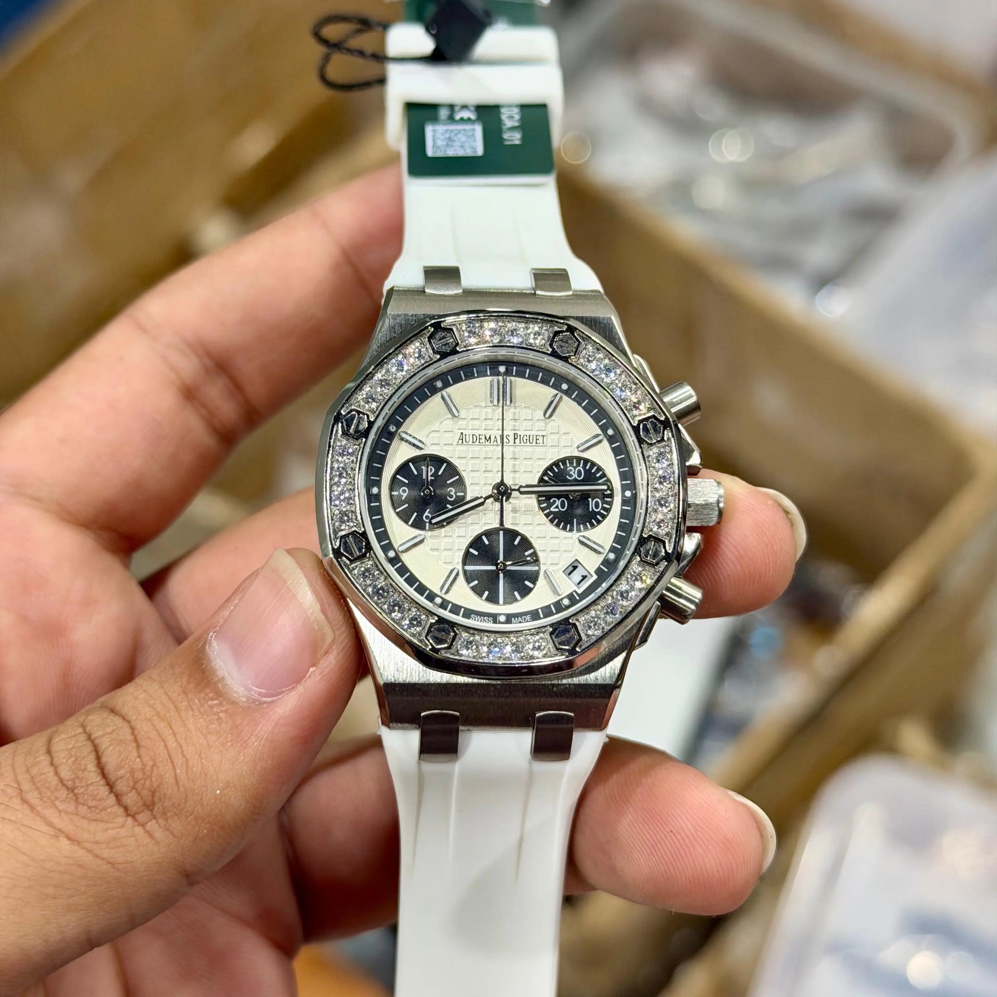 Audemars Piguet Royal Oak Diamond Studd Quartz Unisex Watch
