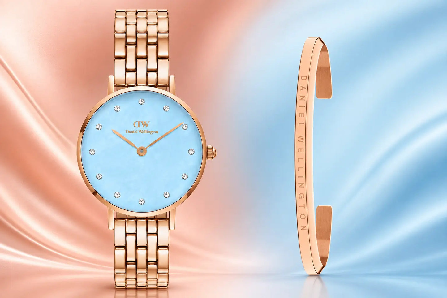 Daniel Wellington Petite Lumine with Classic Rose Gold Bracelet
