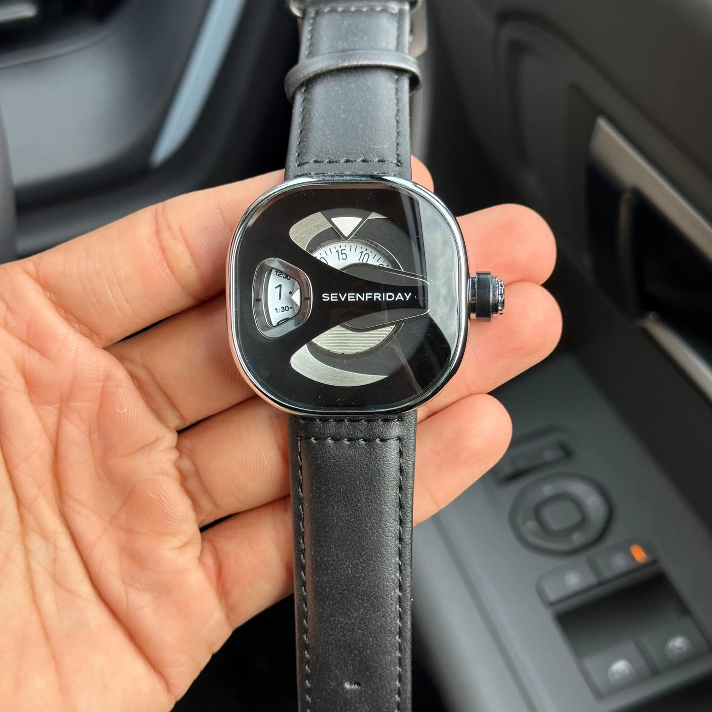 Seven Friday ME Series Leather Silver Black 