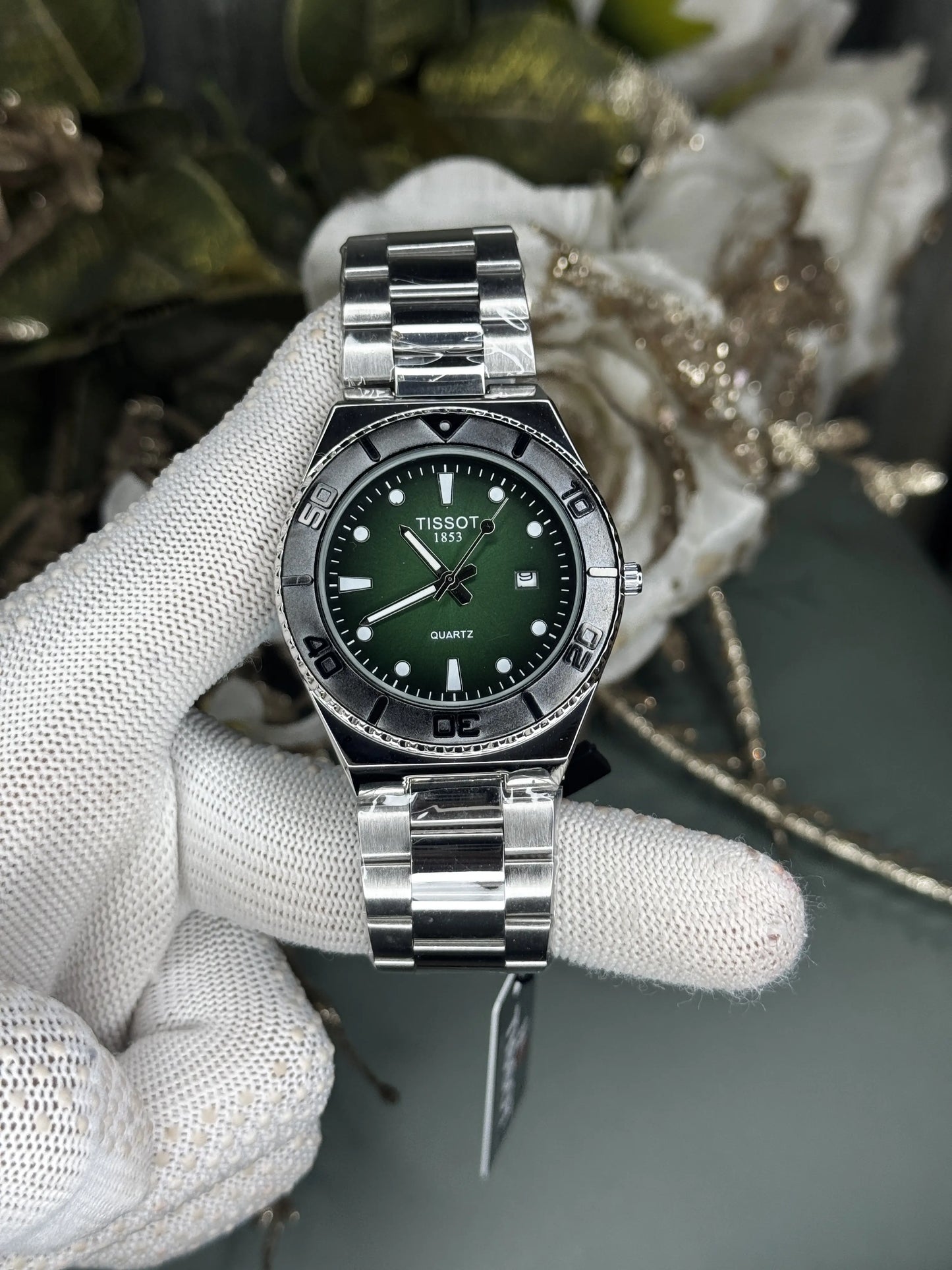 Tisso t Silver Green Seastar Premium Watch