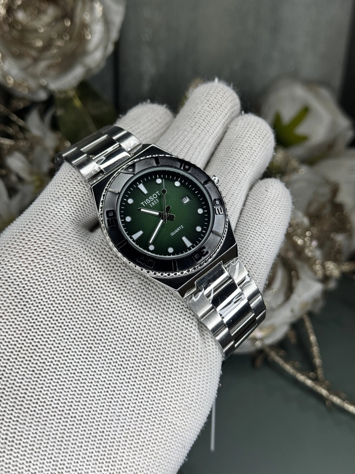 Tisso t Silver Green Seastar Premium Watch