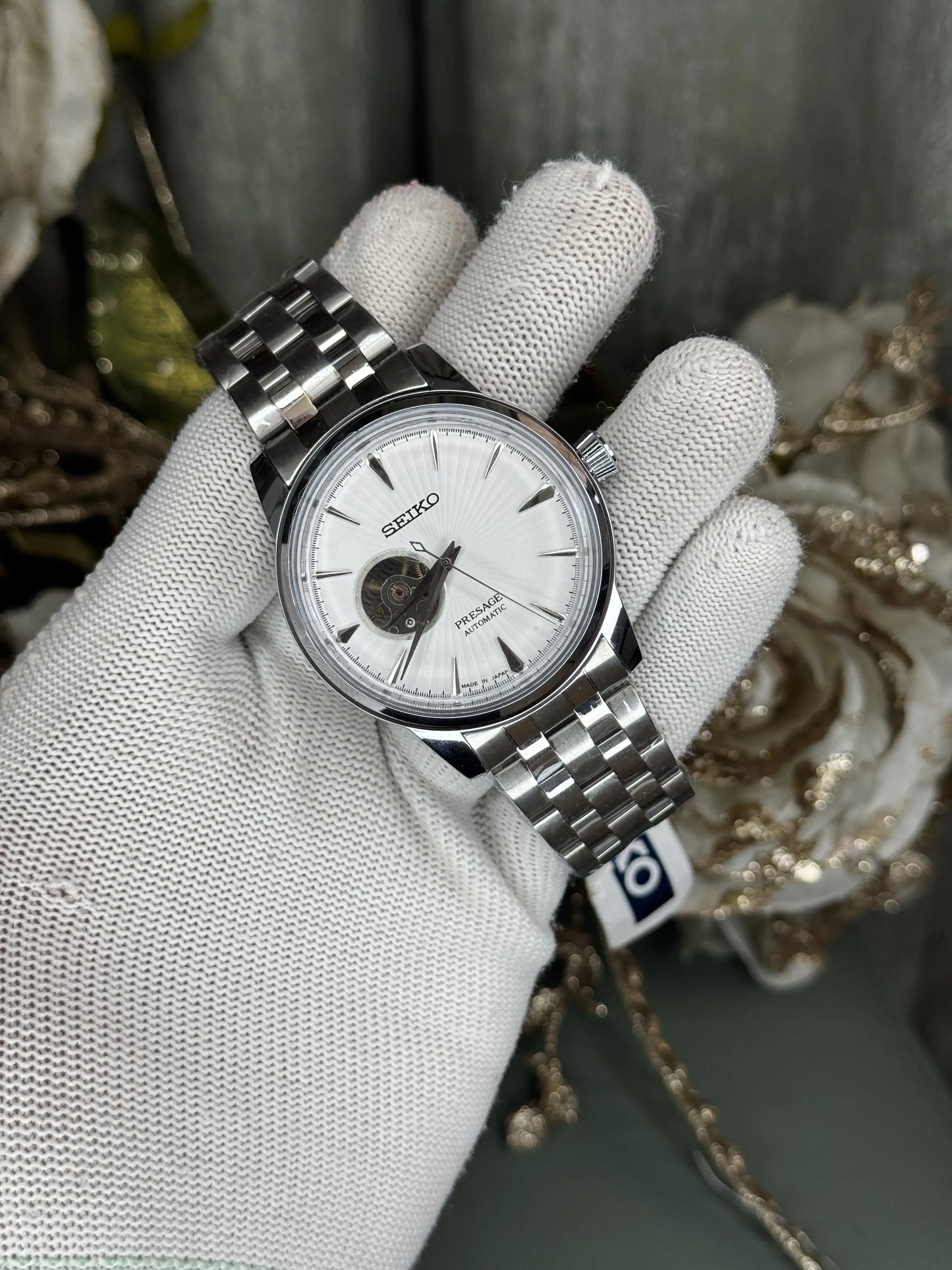 Seik o Presage Silver White Automatic Premium Watch