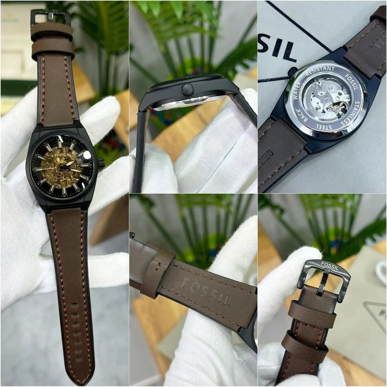 FOSSI.L EVERETT LEATHER AUTOMATIC