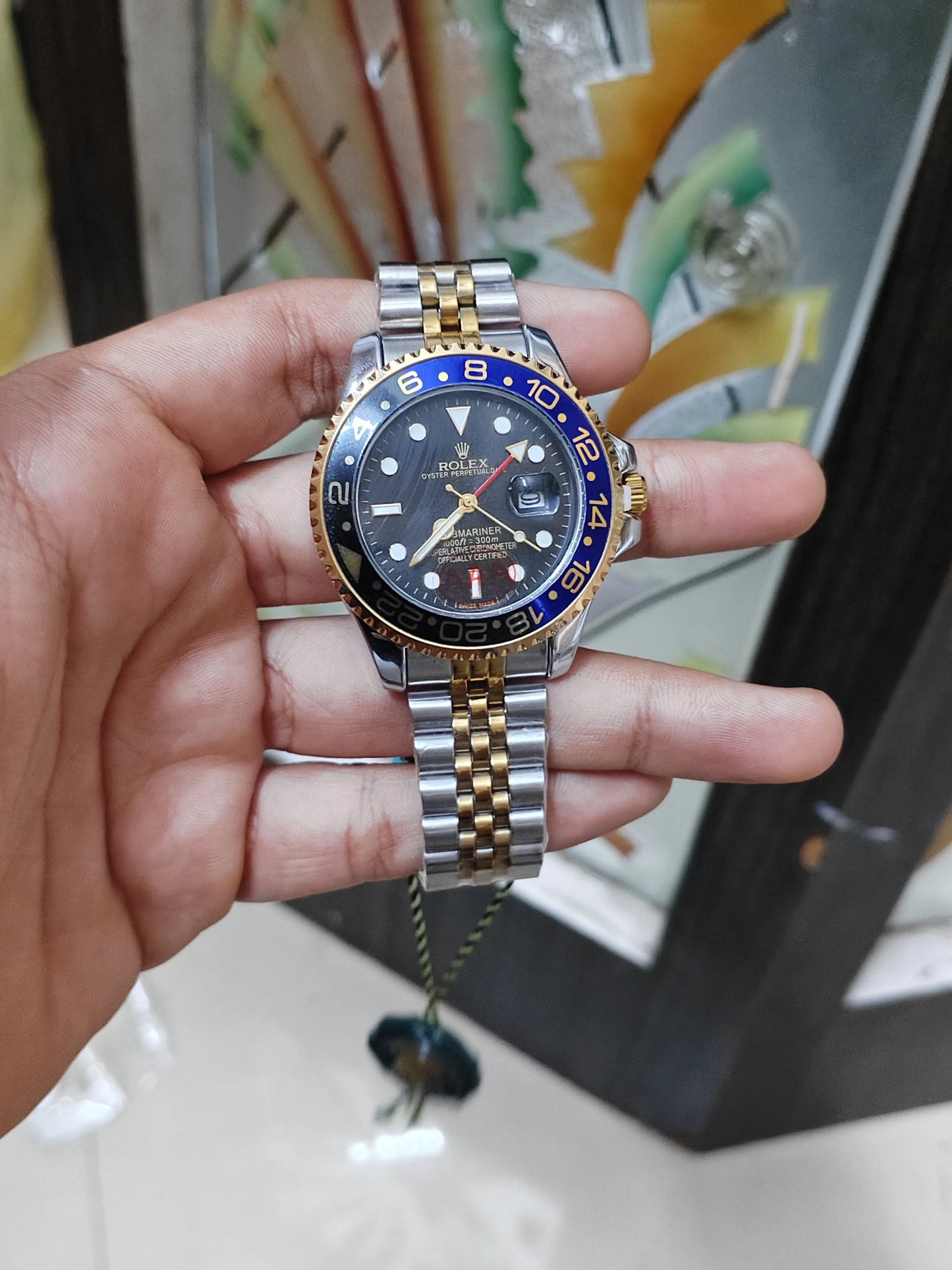 rolex gmt blue black 