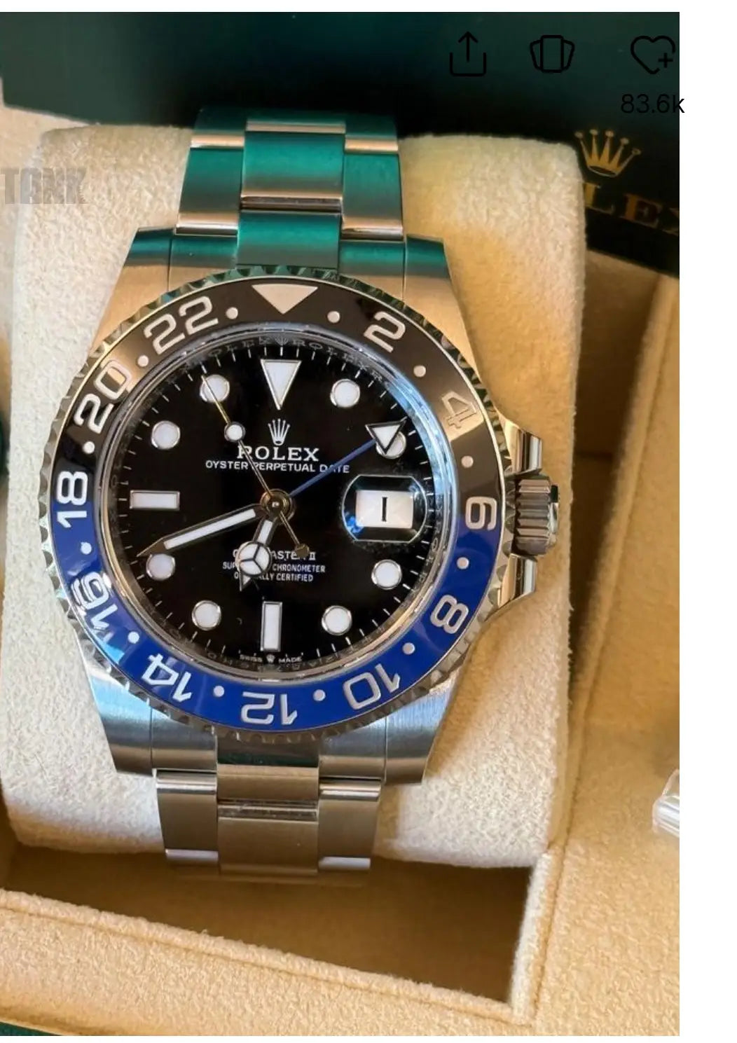 rolex gmt blue black 