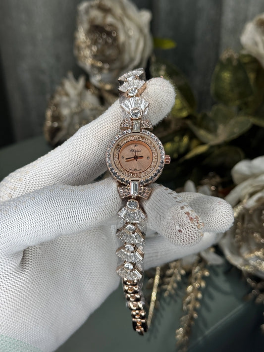 Chopard Rose Gold Diamond Premium Ladies Watch 