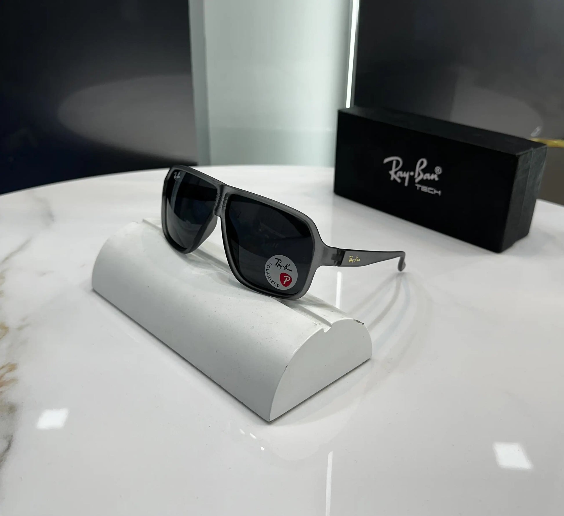 RayBan Grey Black Matt Premium Shades 4760