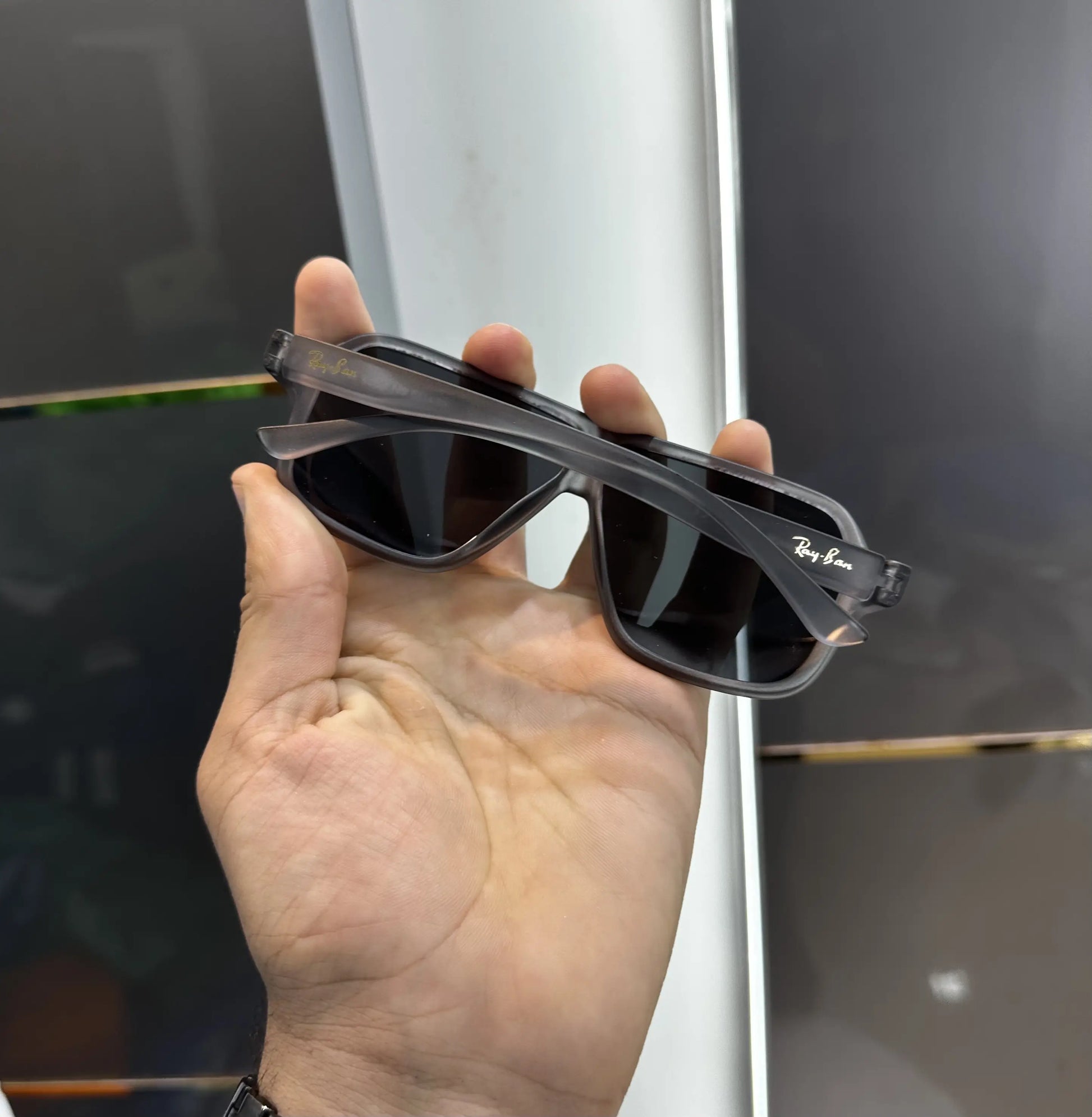 RayBan Grey Black Matt Premium Shades 4760