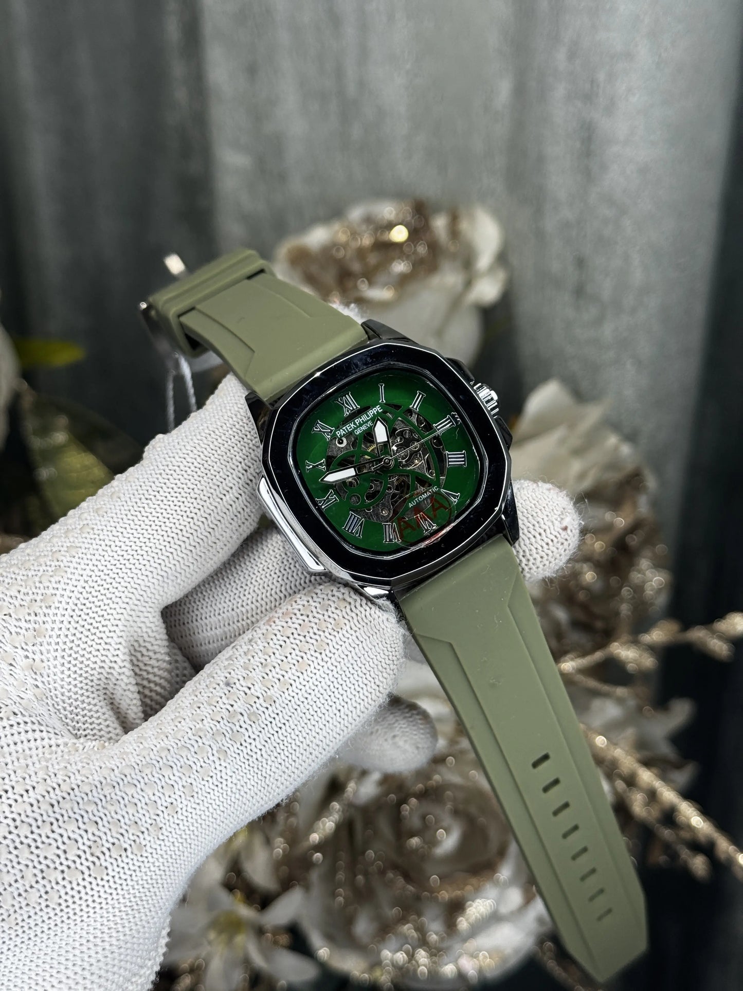 Patek Philipp e Silver agreen Automatic Premium Watch 