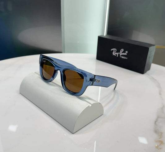 RayBan Puffer Blue Brown Premium Shades 940