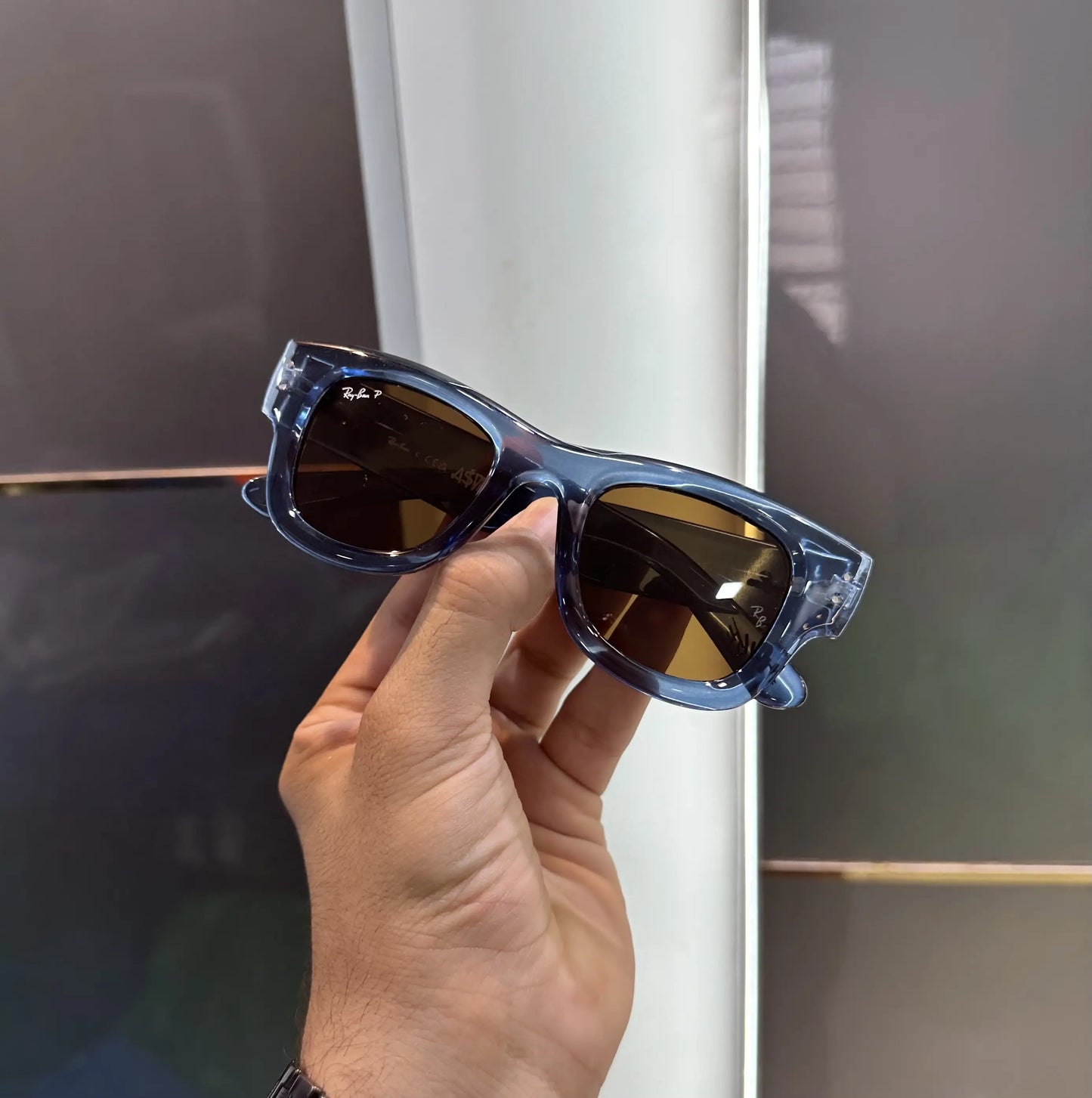 RayBan Puffer Blue Brown Premium Shades 940