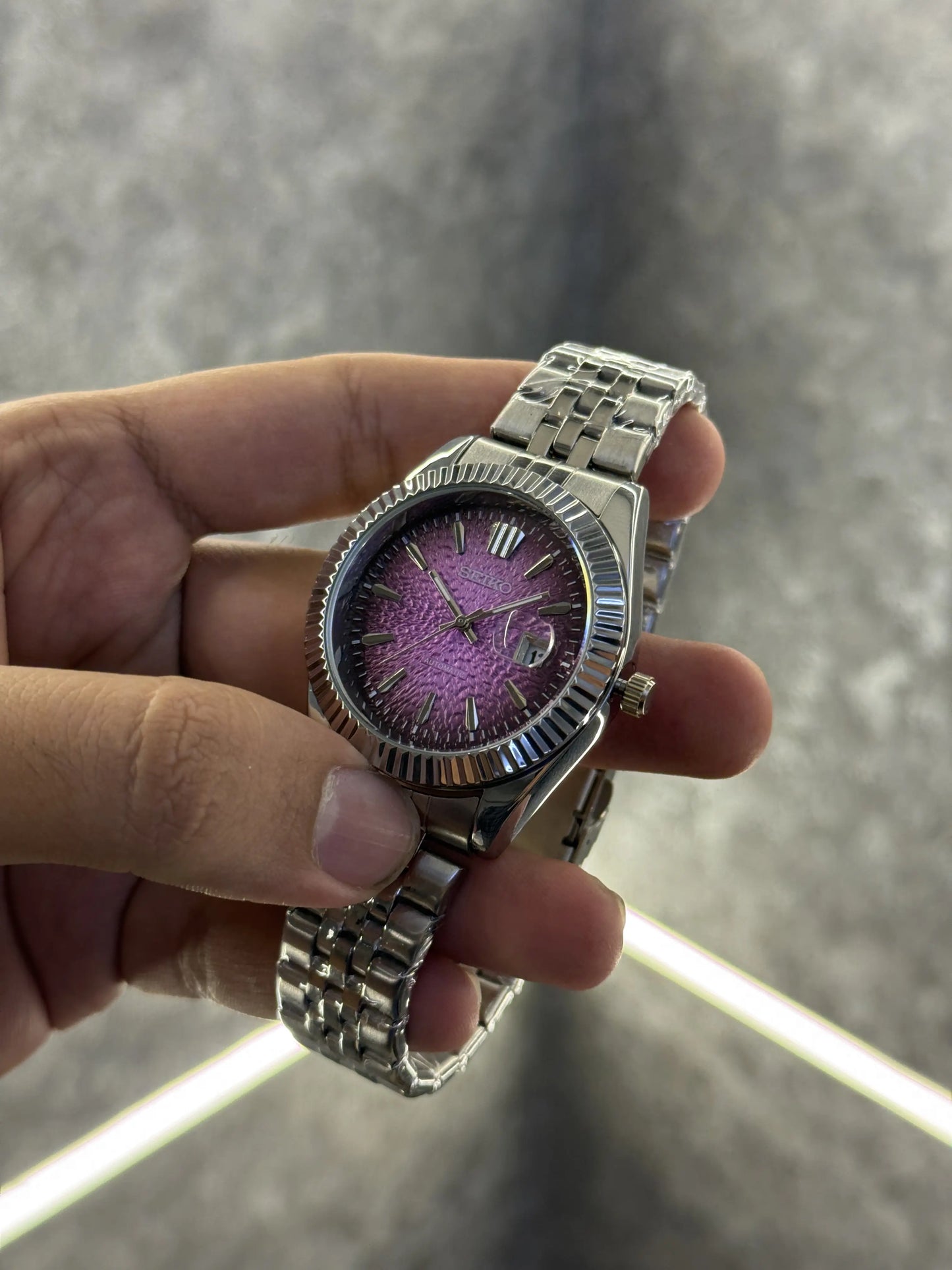 Seiko Purple Majesty Textured Premium OG Lock (movement like auto) 