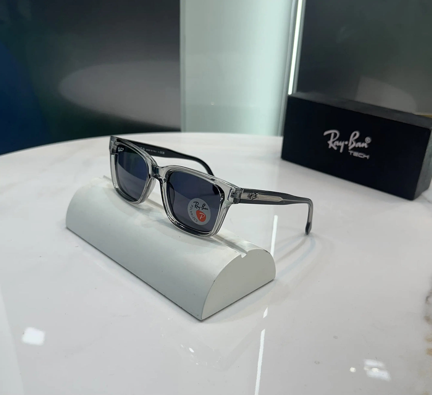 RayBan Ice Black Premium Shades 7701