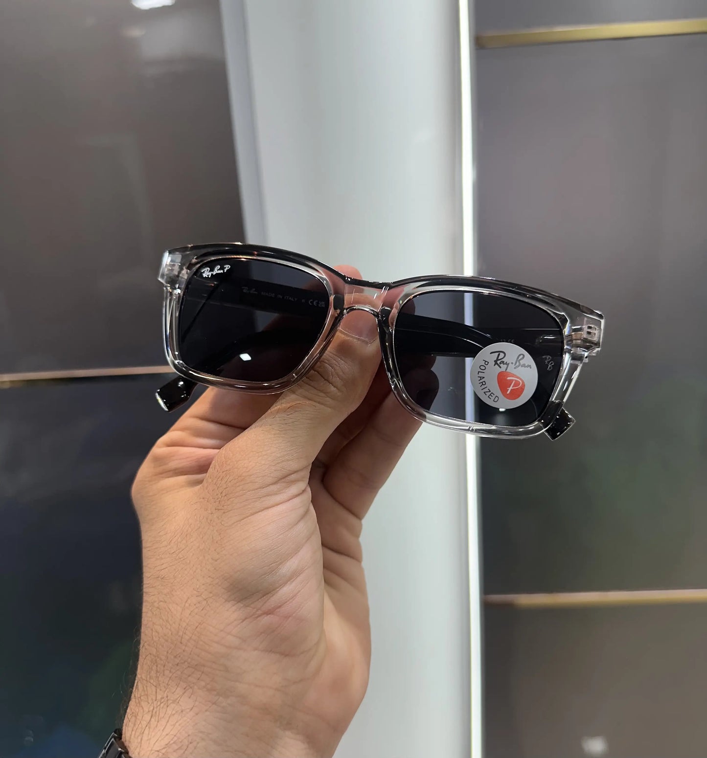 RayBan Ice Black Premium Shades 7701