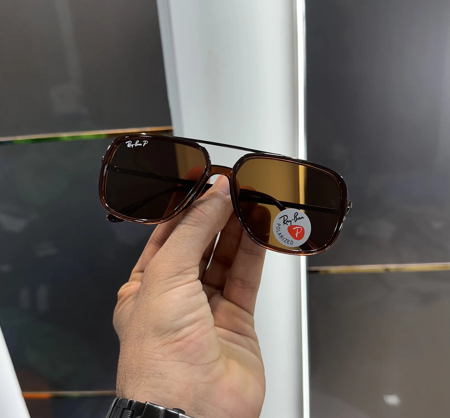 RayBan All Brown Metal Premium Shades 6523
