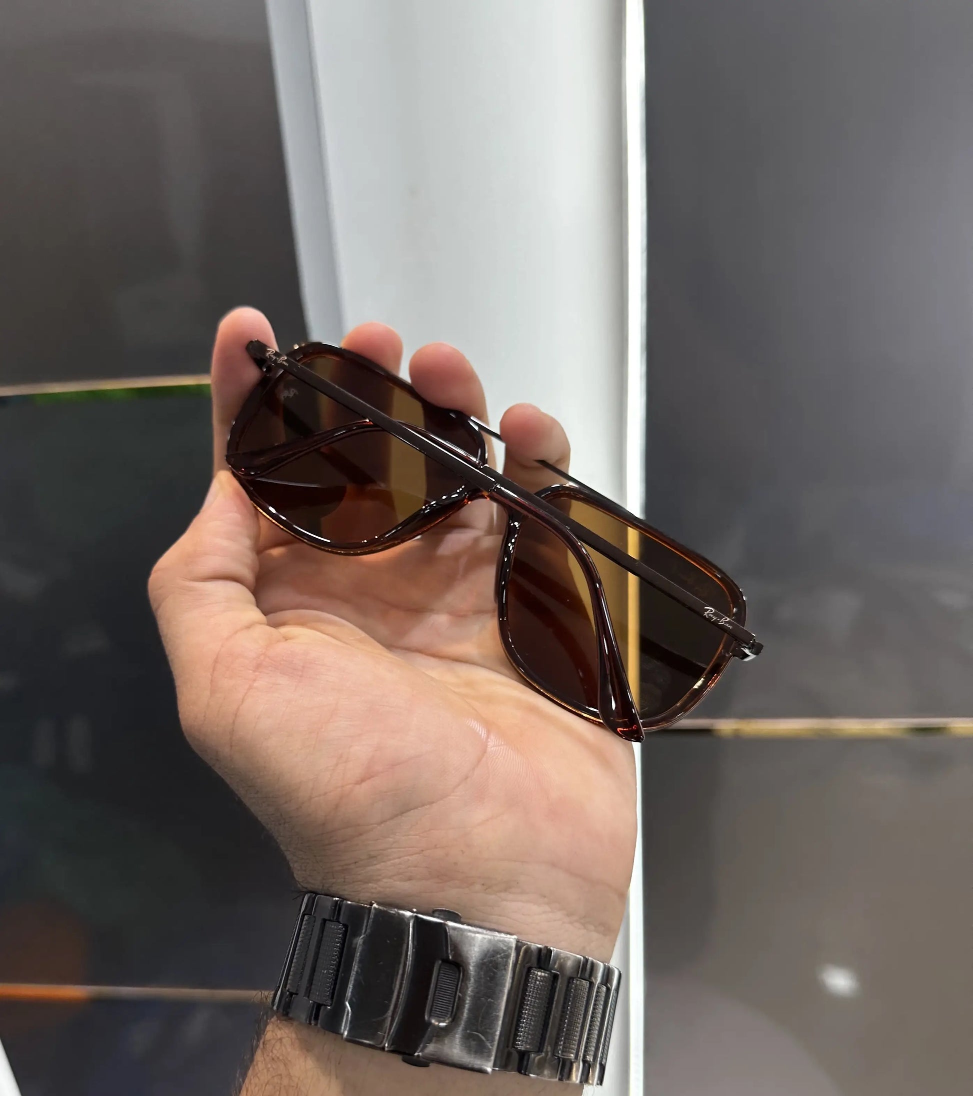 RayBan All Brown Metal Premium Shades 6523