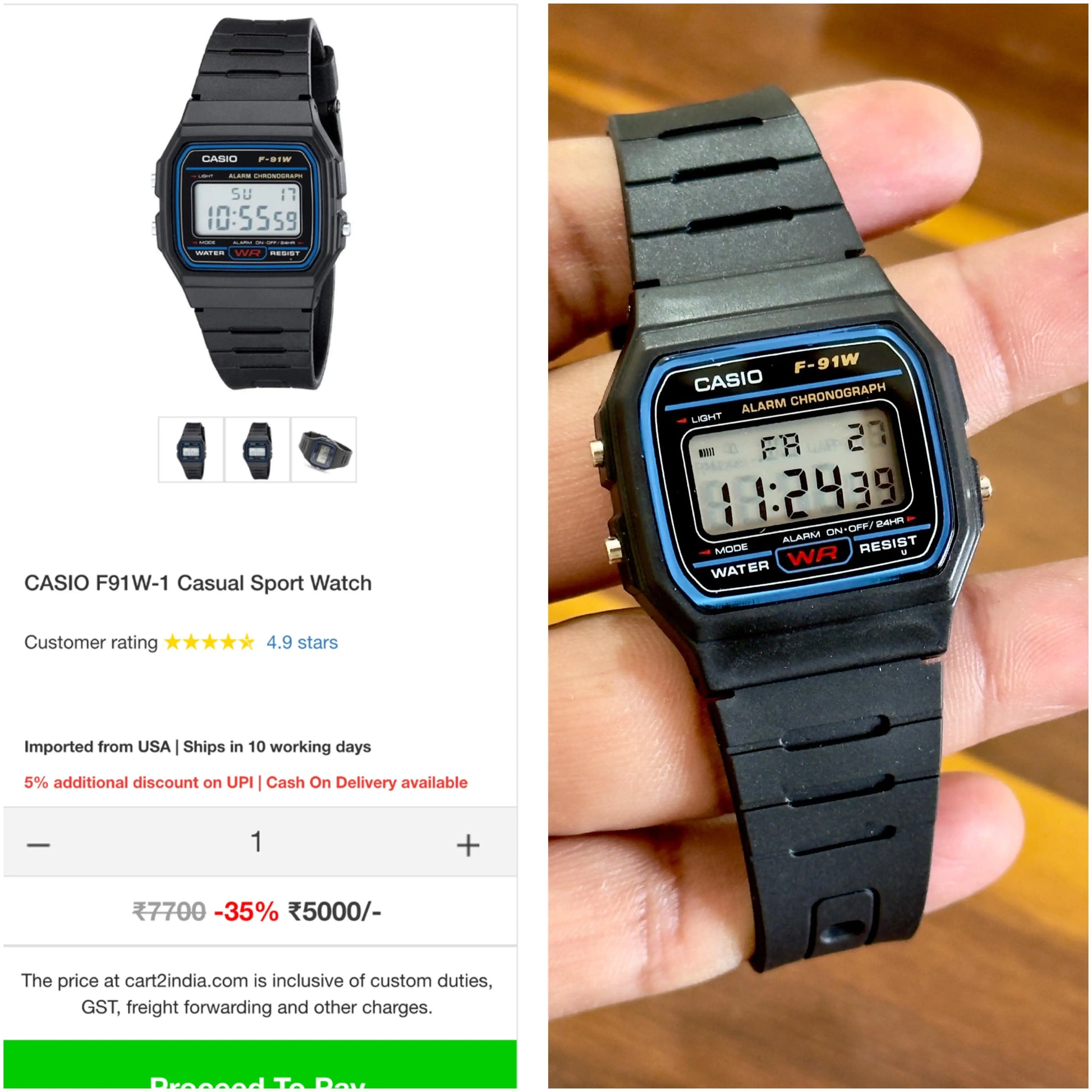 casio F-91 W 