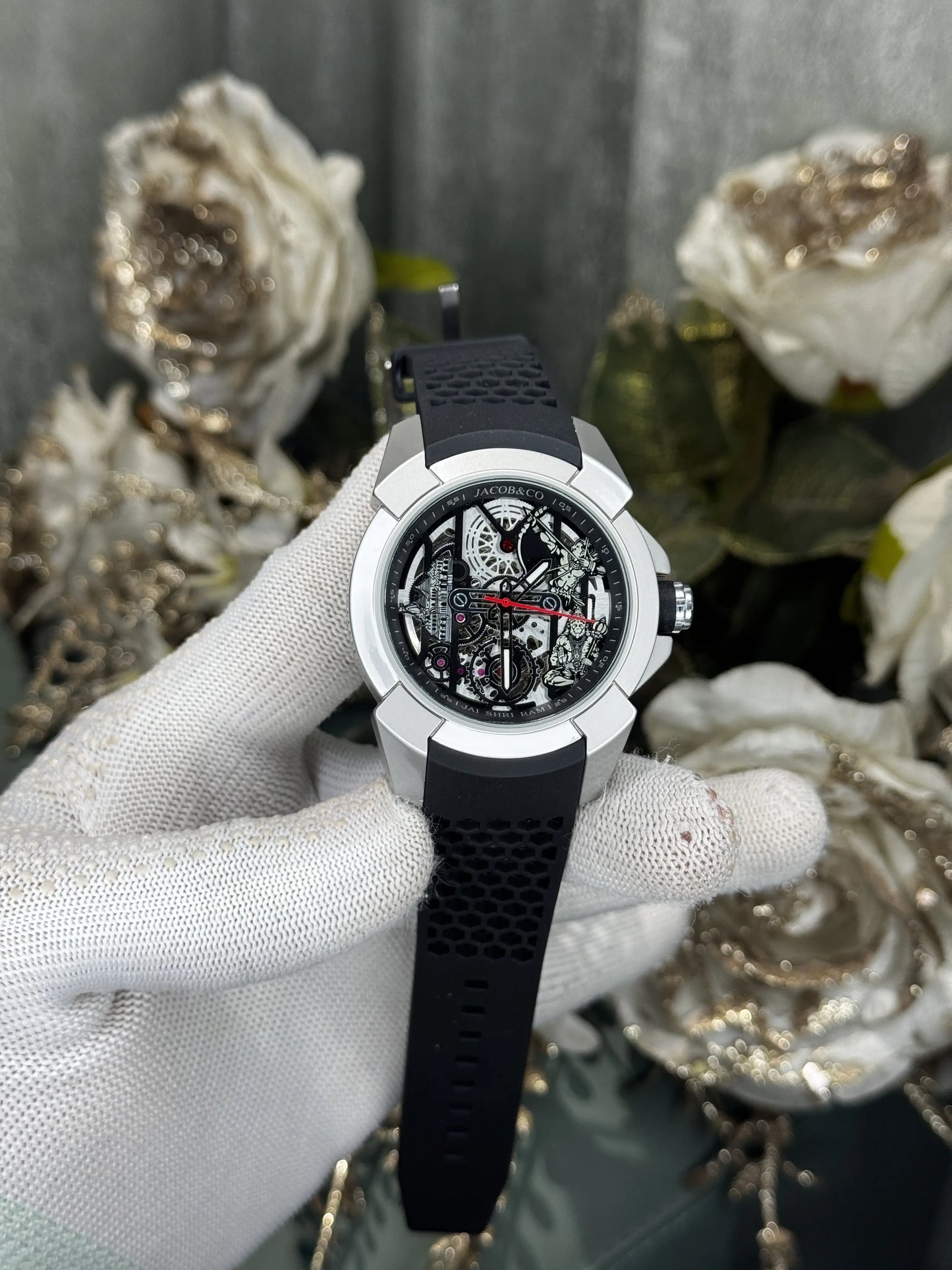 Jacob&Co. Ram Silver Black Premium Automatic Watch